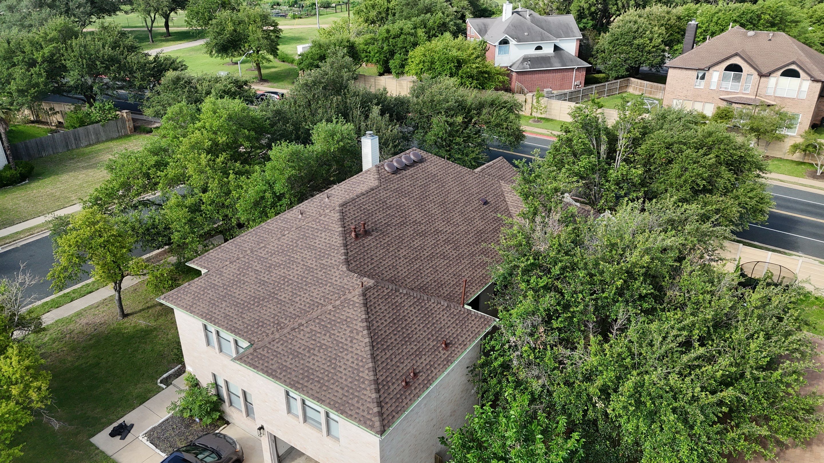 Residential Roof Replacement using GAF - HDZ - Barkwood by Action Exteriors Austin