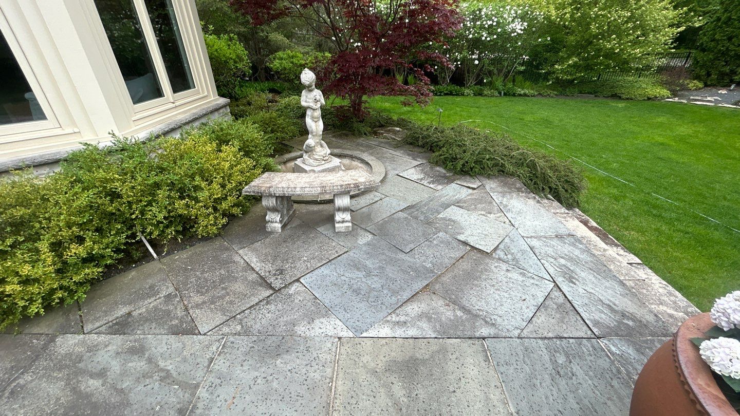 Winnetka, IL bluestone patio cleaning by Northern Power Washing LLC.