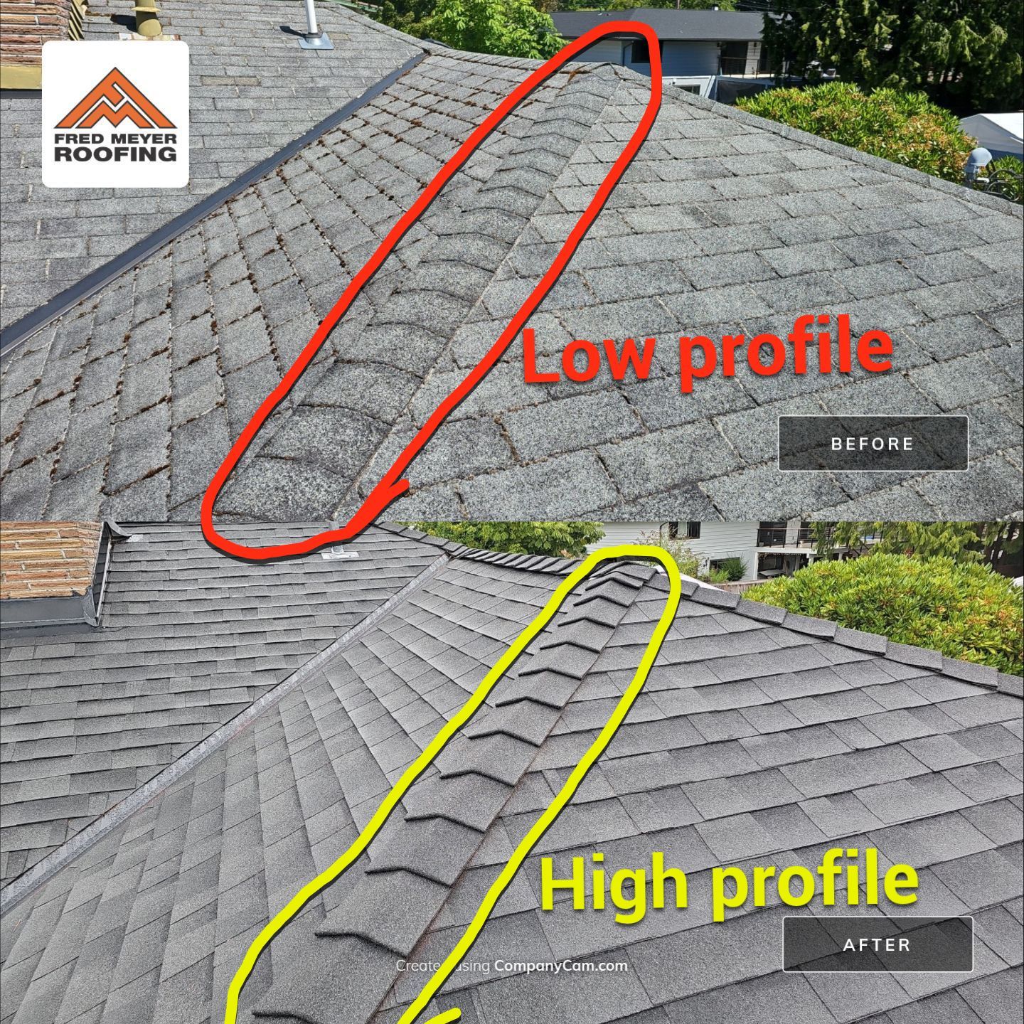 Roof Project in Bellevue by Fred Meyer Roofing