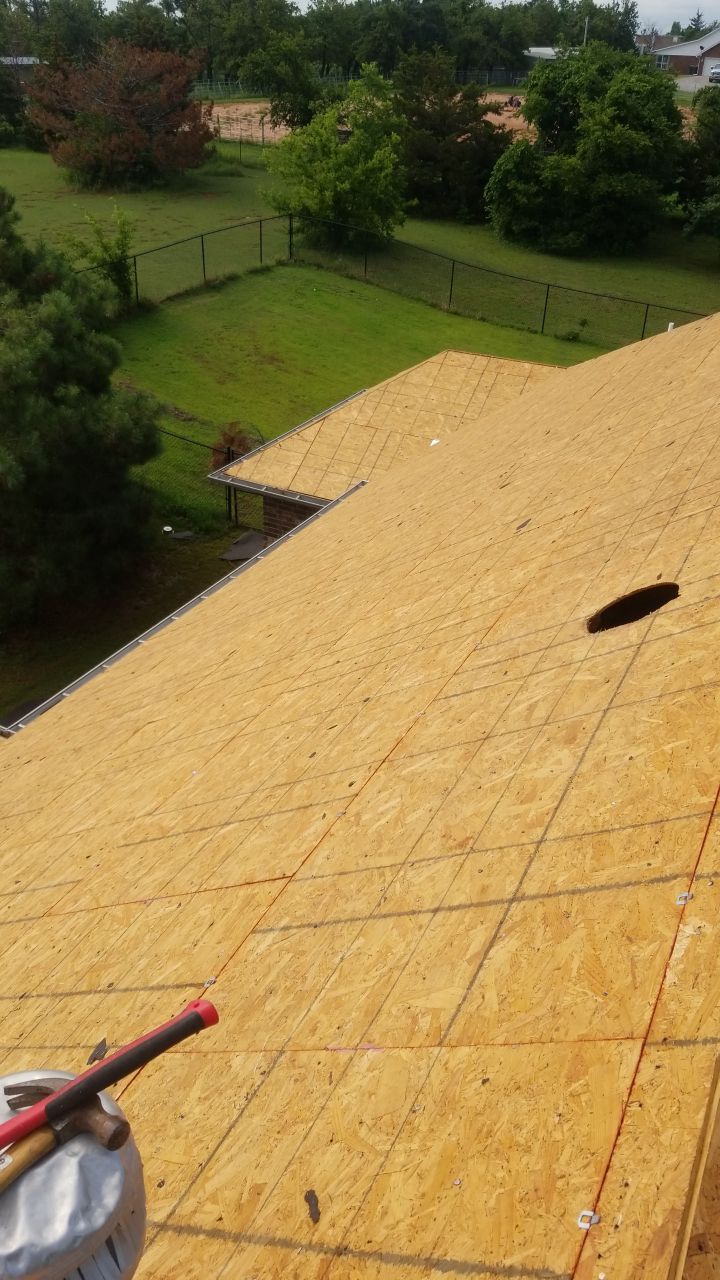 Reroof using GAF HDZ Weathered Wood by Castillo Roofing