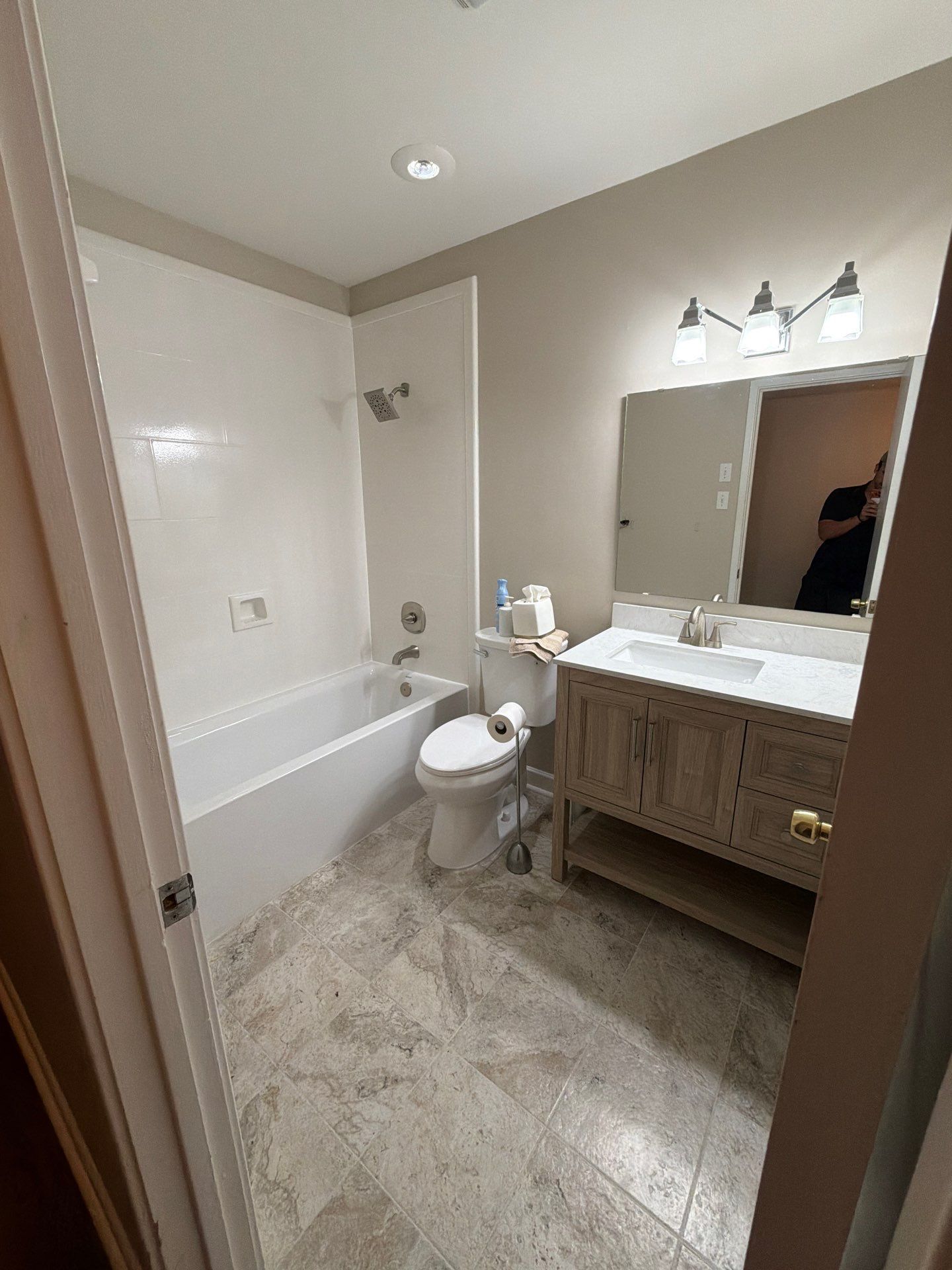 Bathroom remodel by King Cole Construction