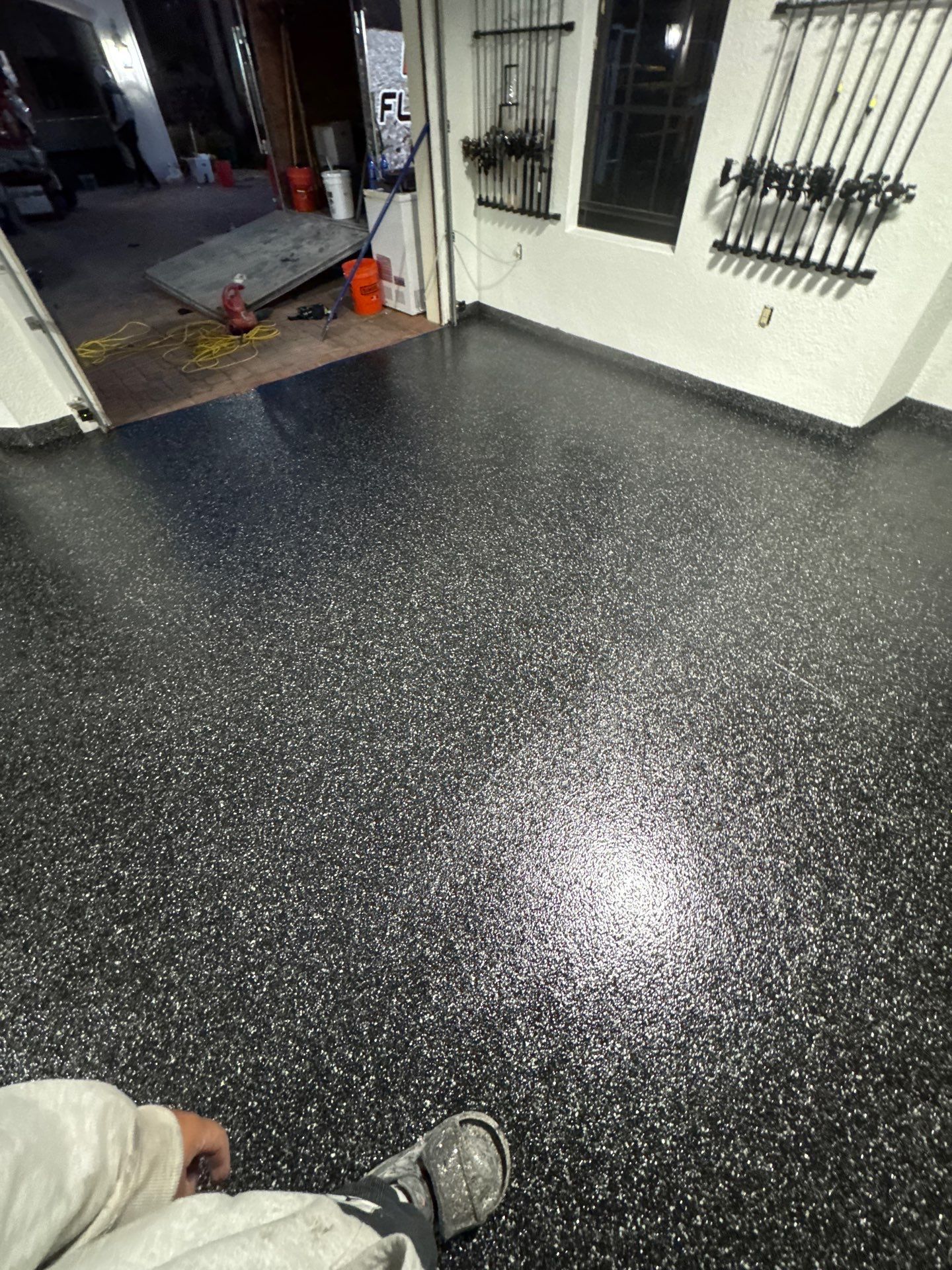 Carbon Flake Garage Floor Coating by Performance Floors & Coating