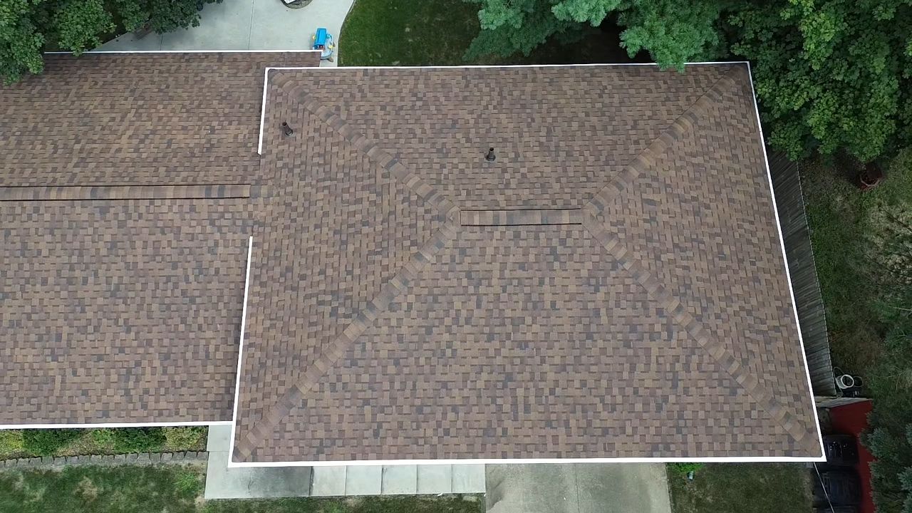 Atlas Pinnacle, Color, Burnt Hickory, Drip Edge, Color, Royal Brown by Eagle Eye Roofing