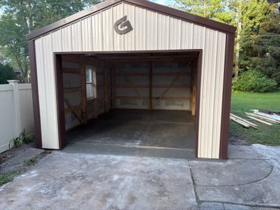 Custom Post Frame Storage Building Installation in Ames, Iowa