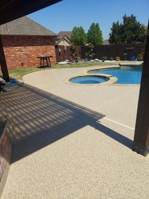 Patio & Pool Deck Coating using Pecan