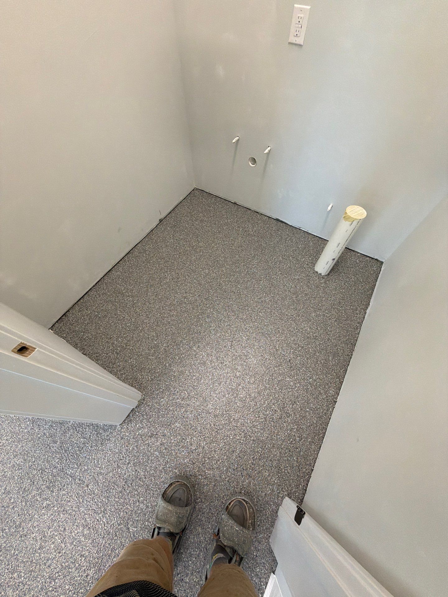 Multi-Color Epoxy Flake Floor Installation in West Olive by Gordon Painting
