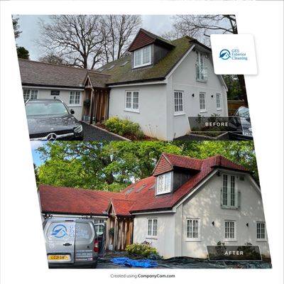 Roof Clean - Biocide Treatment using Honda 15lpm Low Pressure Washing Machine