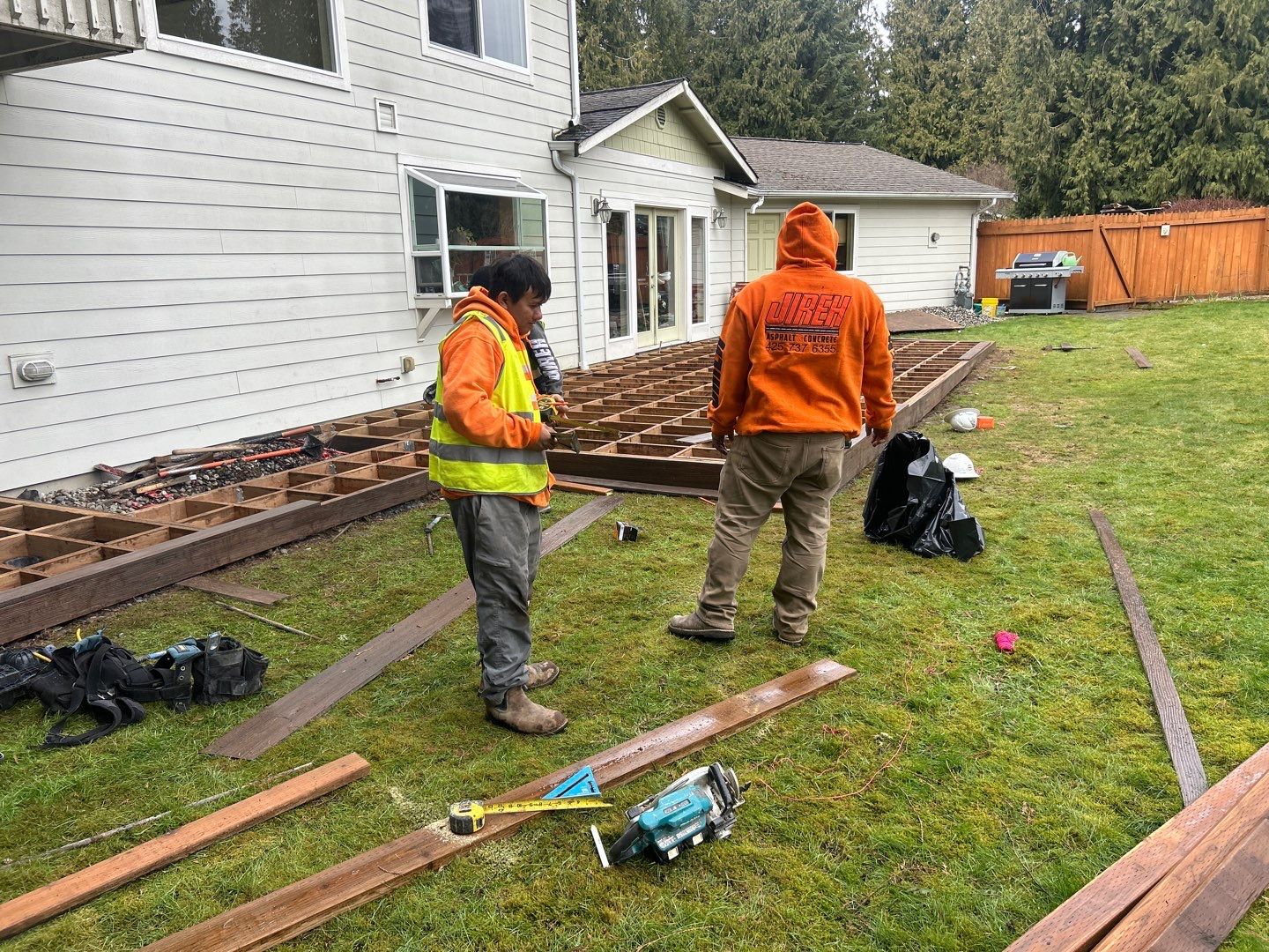 Daniel | Back Deck Installation  by Jireh Asphalt & Concrete Inc 