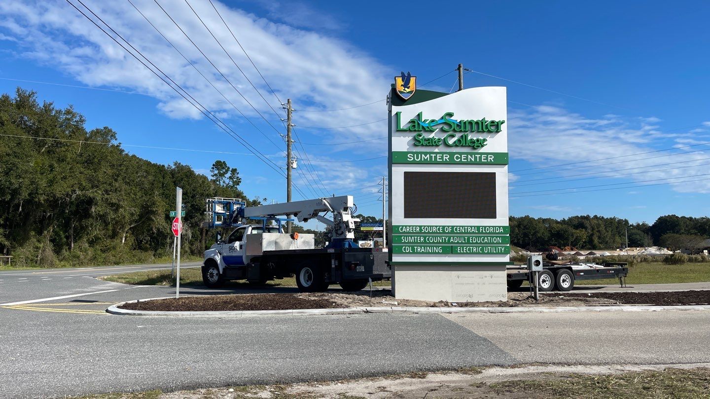 Monument Sign for Lake Sumter State College by SignCrafters