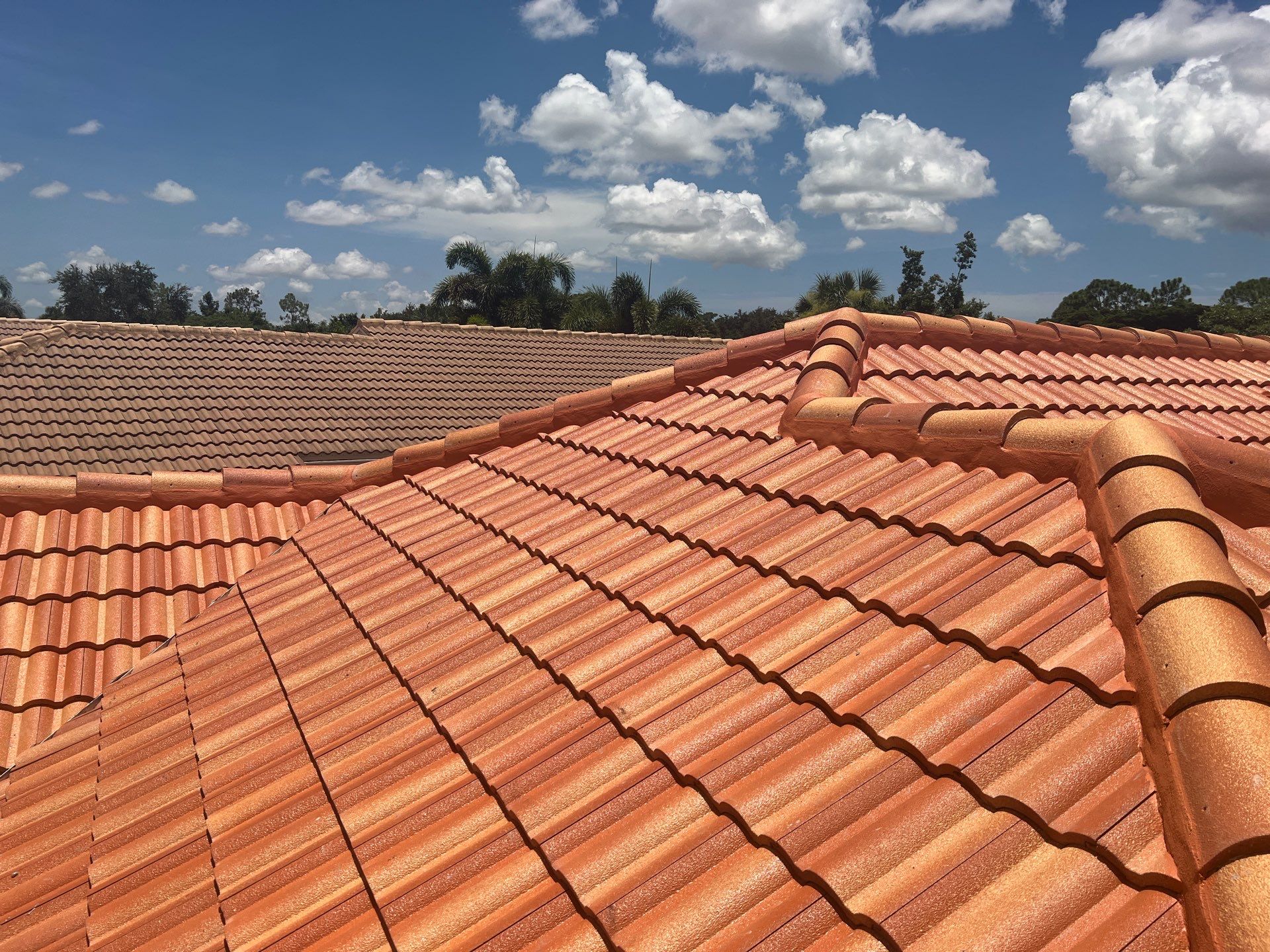 Residential Roofing Installation using Villa 900 Mission Sunset Tile by Durabilis Roofing INC