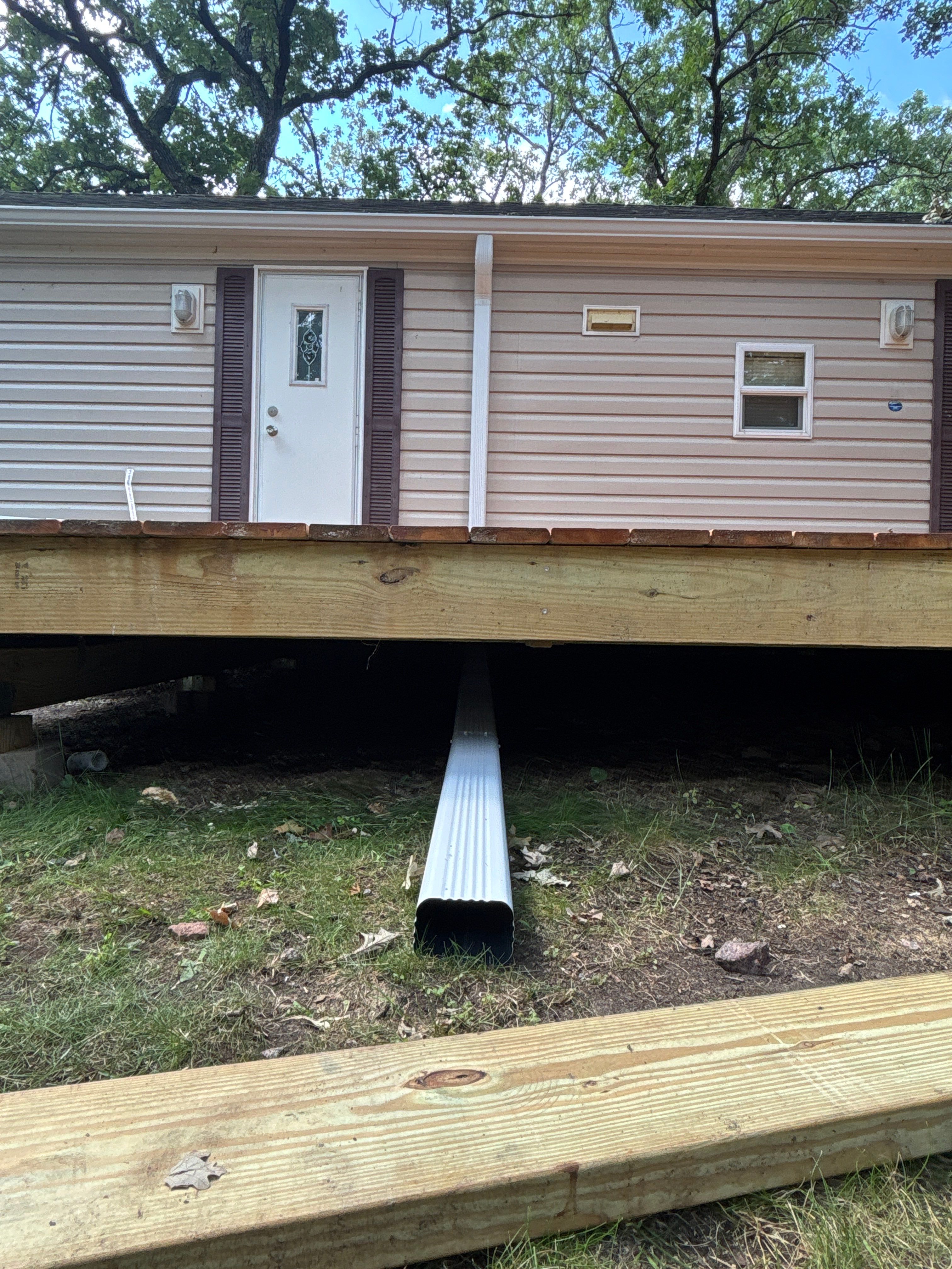 Under-Deck White Gutters & Gazebo Gutters with Leaf Blaster Pro – Clear Lake, MN by Next Level Seamless Gutters / Exteriors Inc.