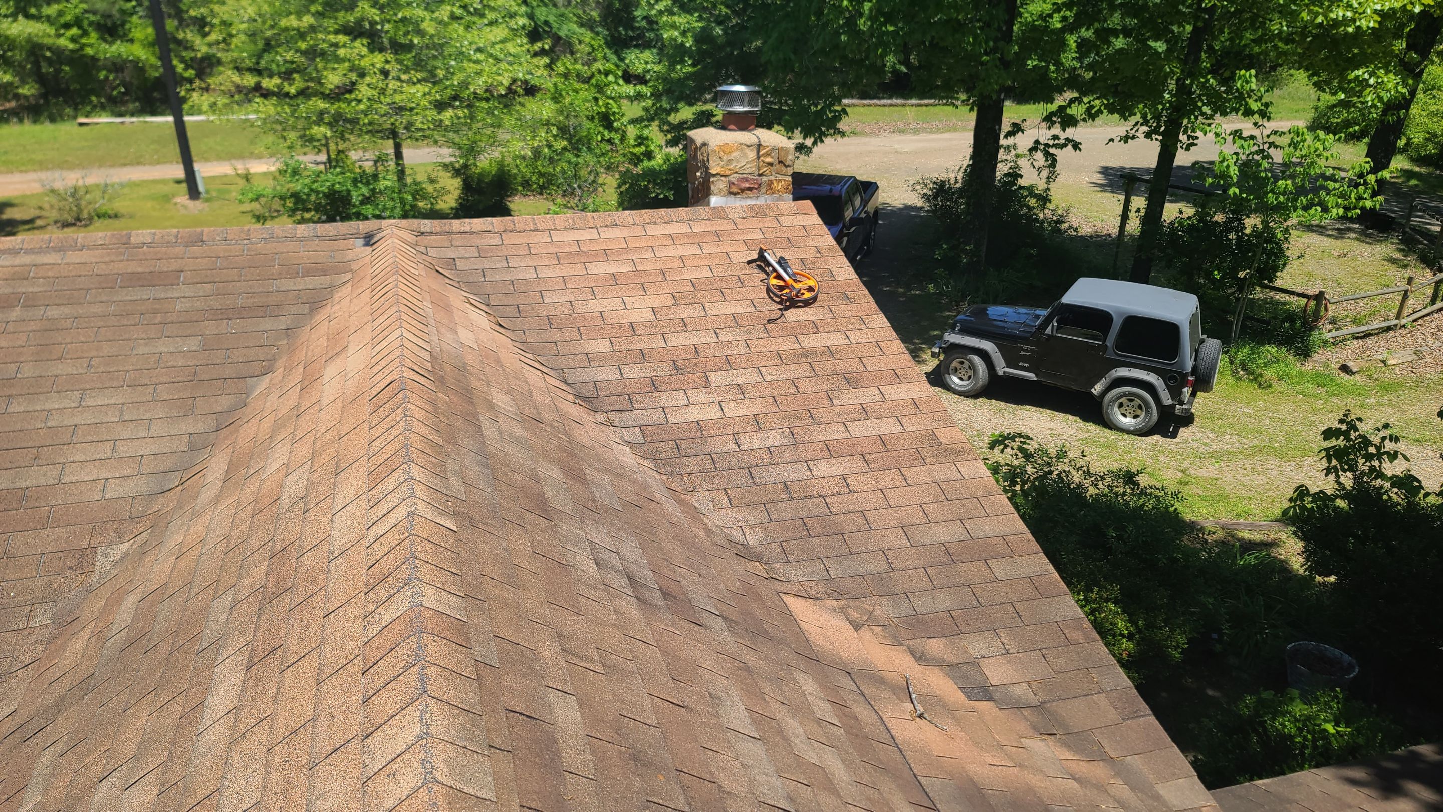 Storm Restoration Reroof: 25 Year 3-Tab Shingle by Hostetler Roofing