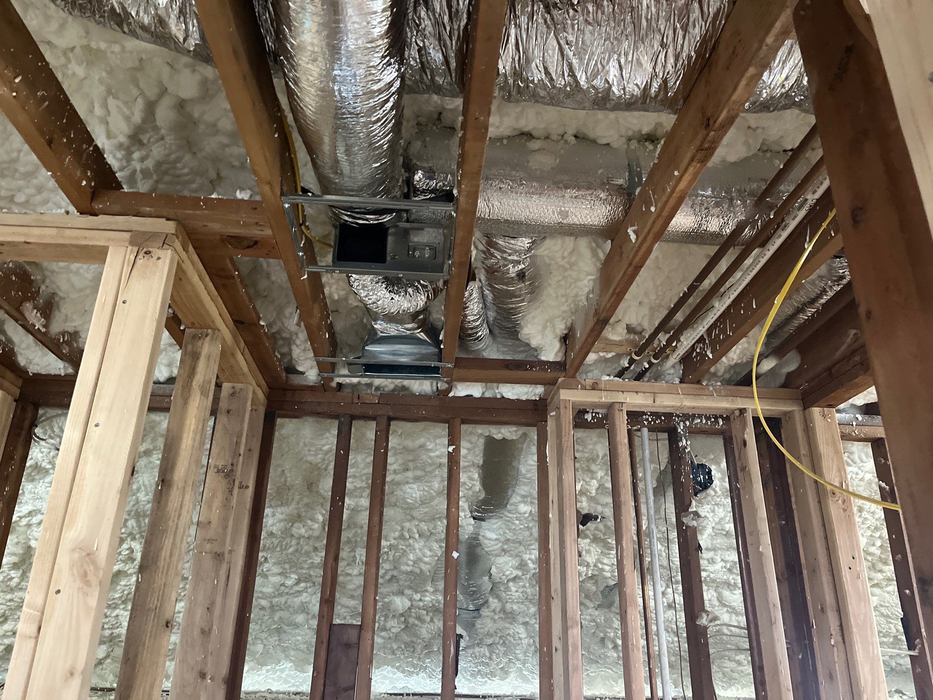 Basement Exterior Walls using Closed Cell Spray Foam by NYS Foam & Energy