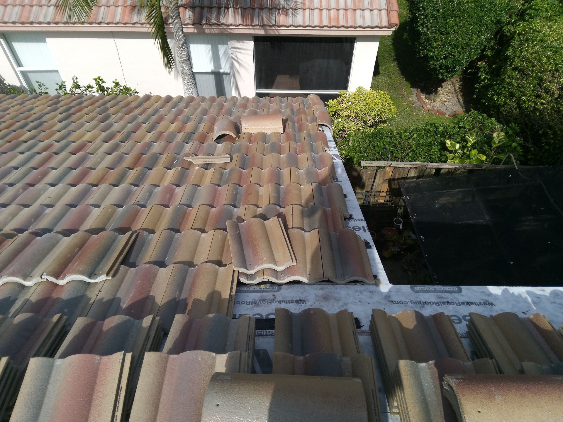Concrete Tile Roof Replacement and Wood Decking Repair in Boca Raton by Aastro Roofing