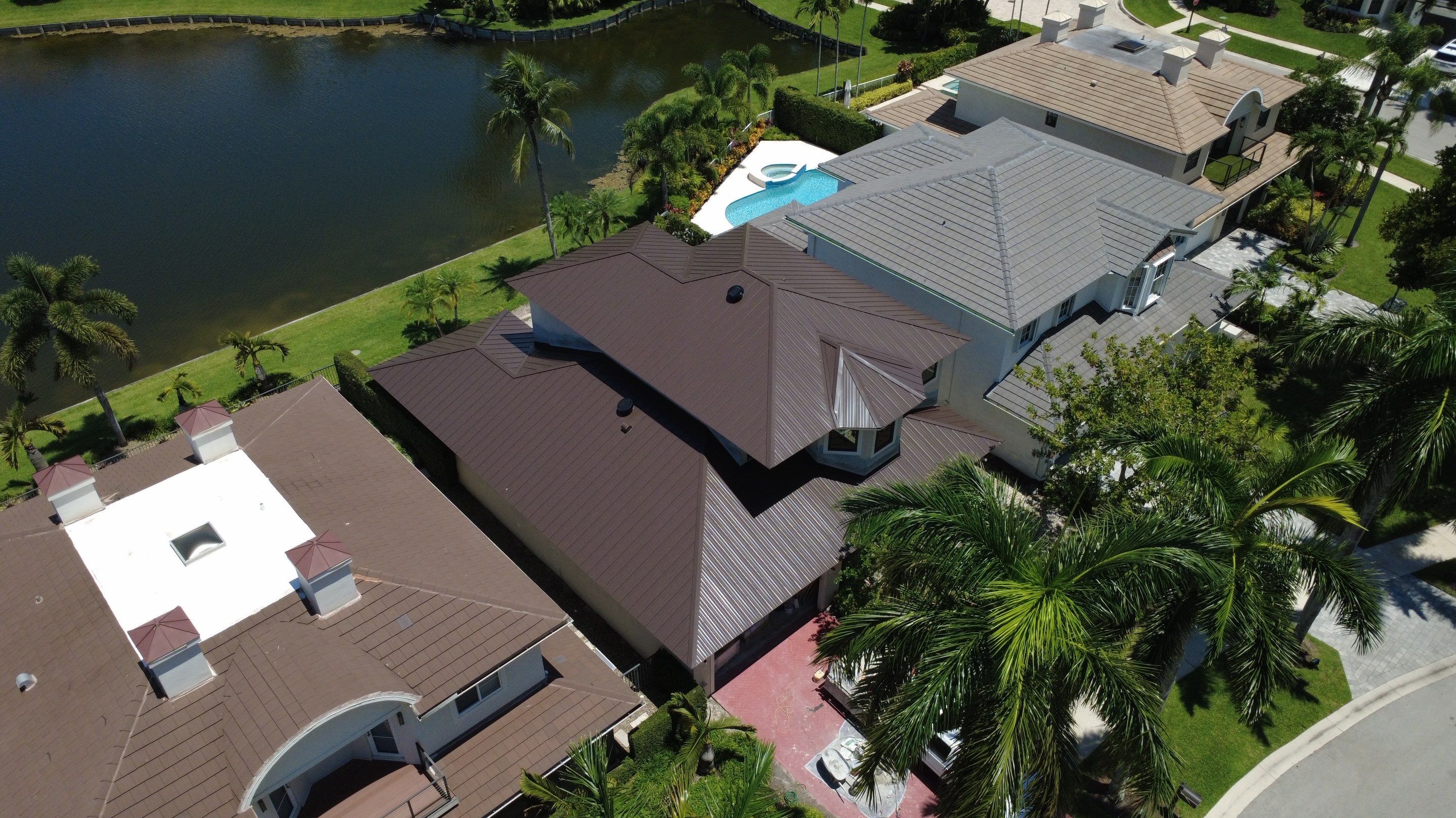 Residential Roofing Installation using 1" Nail strip metal roof by BLUES BROTHERS ROOFING