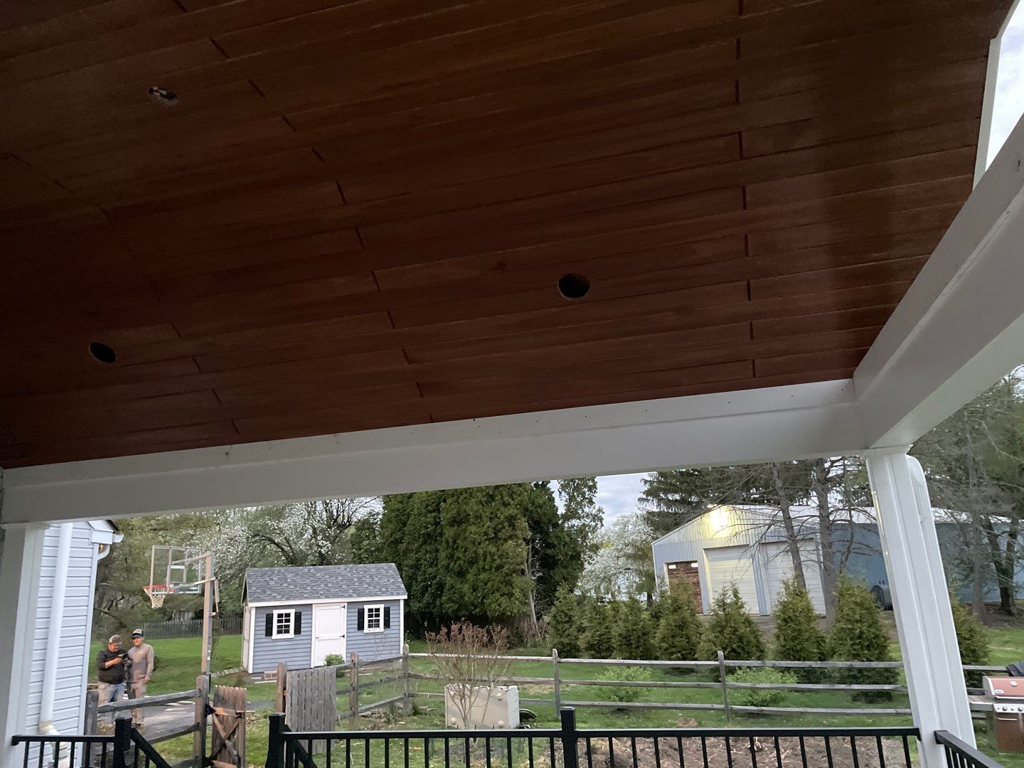 New deck With A frame porch In Morrisville PA by deck guardian