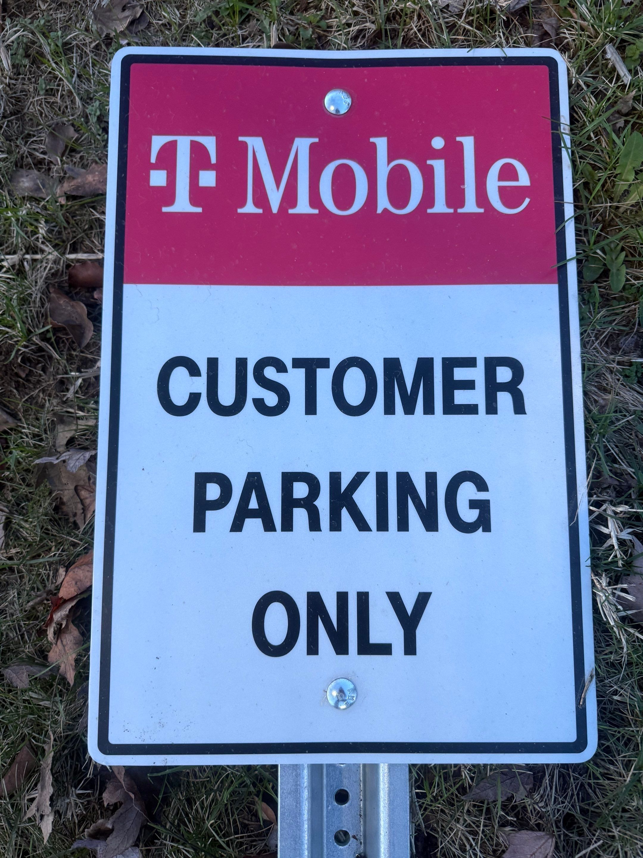 T-Mobile Customer Parking Sign Installation in Mishawaka by Hayes Design co