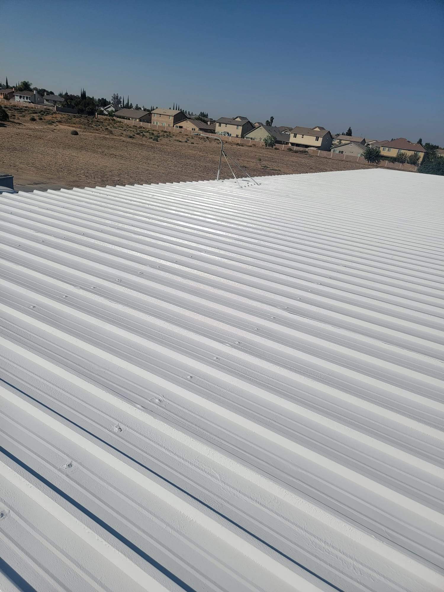 MR Roofing system using Conklin Benchmark/PUMA XL fabric and coating by Straight Edge Roofing Inc