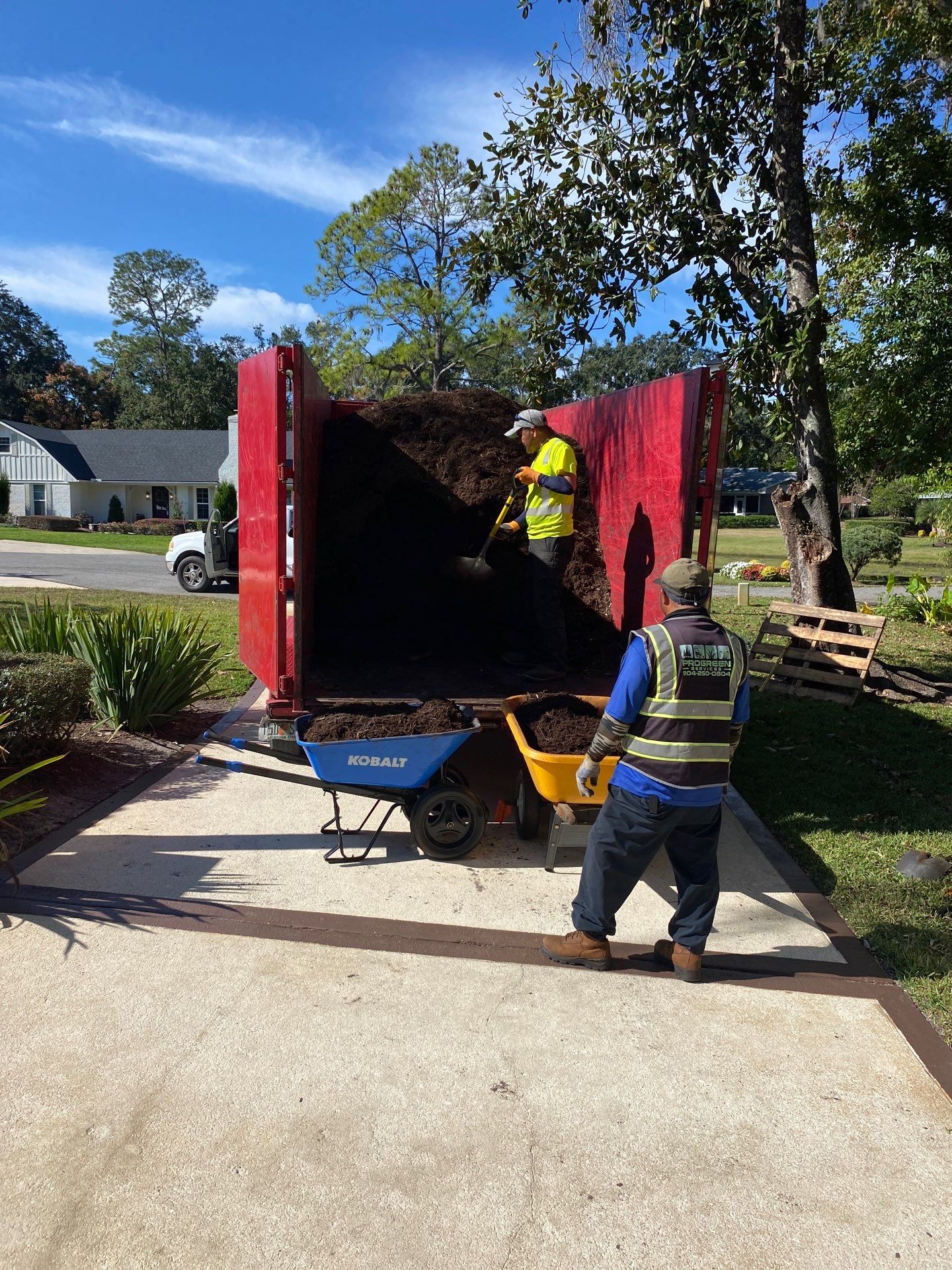 Deerwood Residence | Sod Repair & Mulch Installation  by ProGreen Services