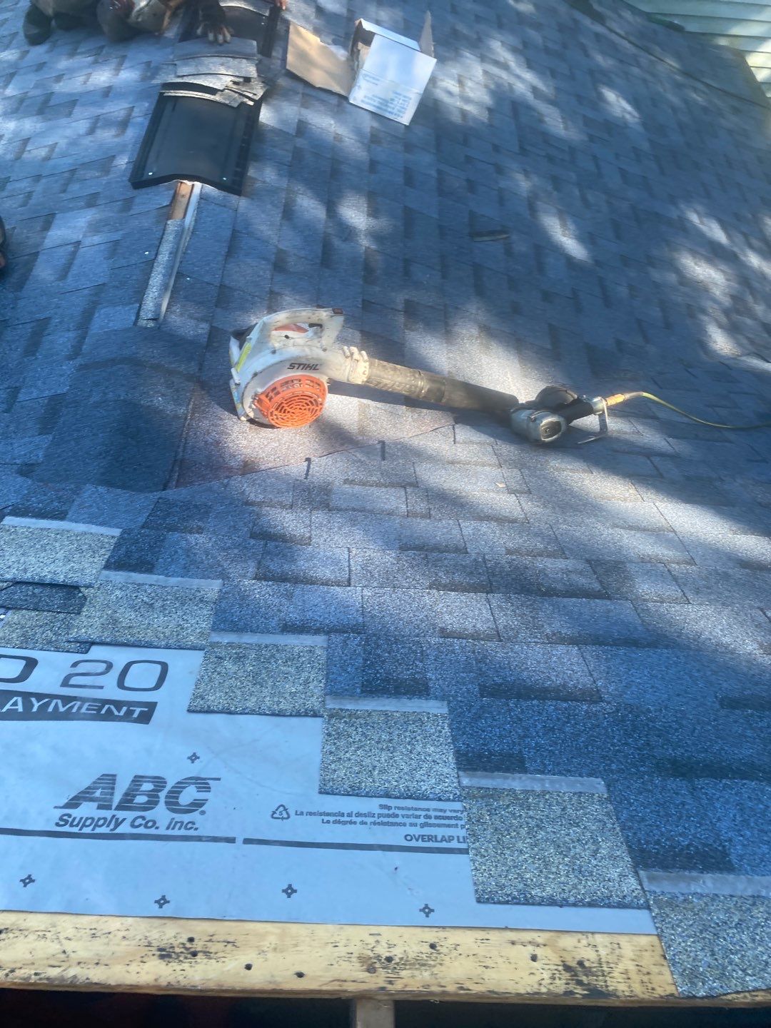 Residential Roofing Installation using owens corning duration, Harbor Blue by Absolute Roofing and Construction