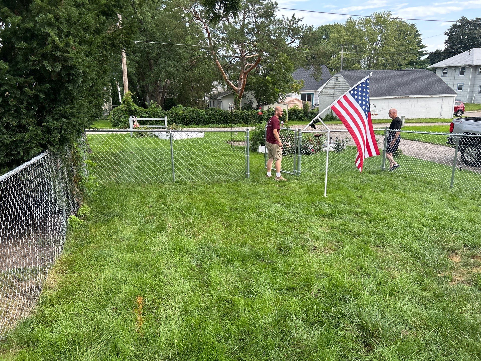 Galvanized Chain Link Fence Installation for Waterloo Residence by Perfect Picket Fence and Stain