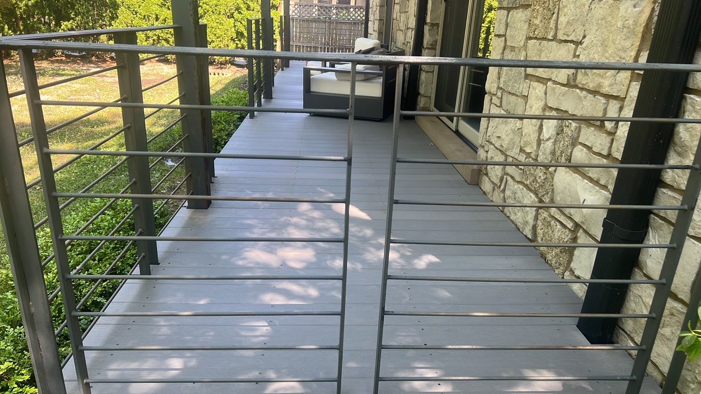 Highland Park, IL Bluestone, concrete,  Trex deck cleaning by Northern Power Washing LLC.
