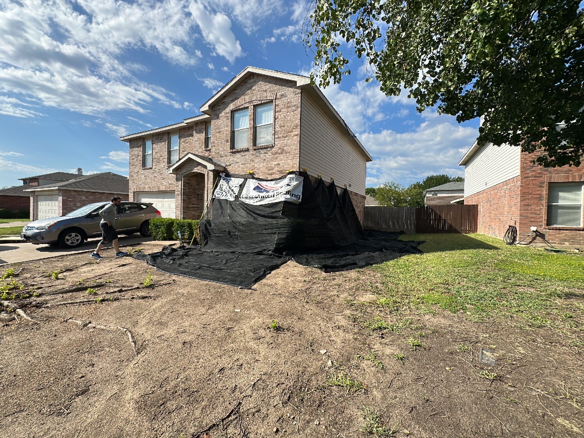 Full Roof Replacement, Chimney Rebuild and Interior Damage Replacement by First United Roofing & Construction