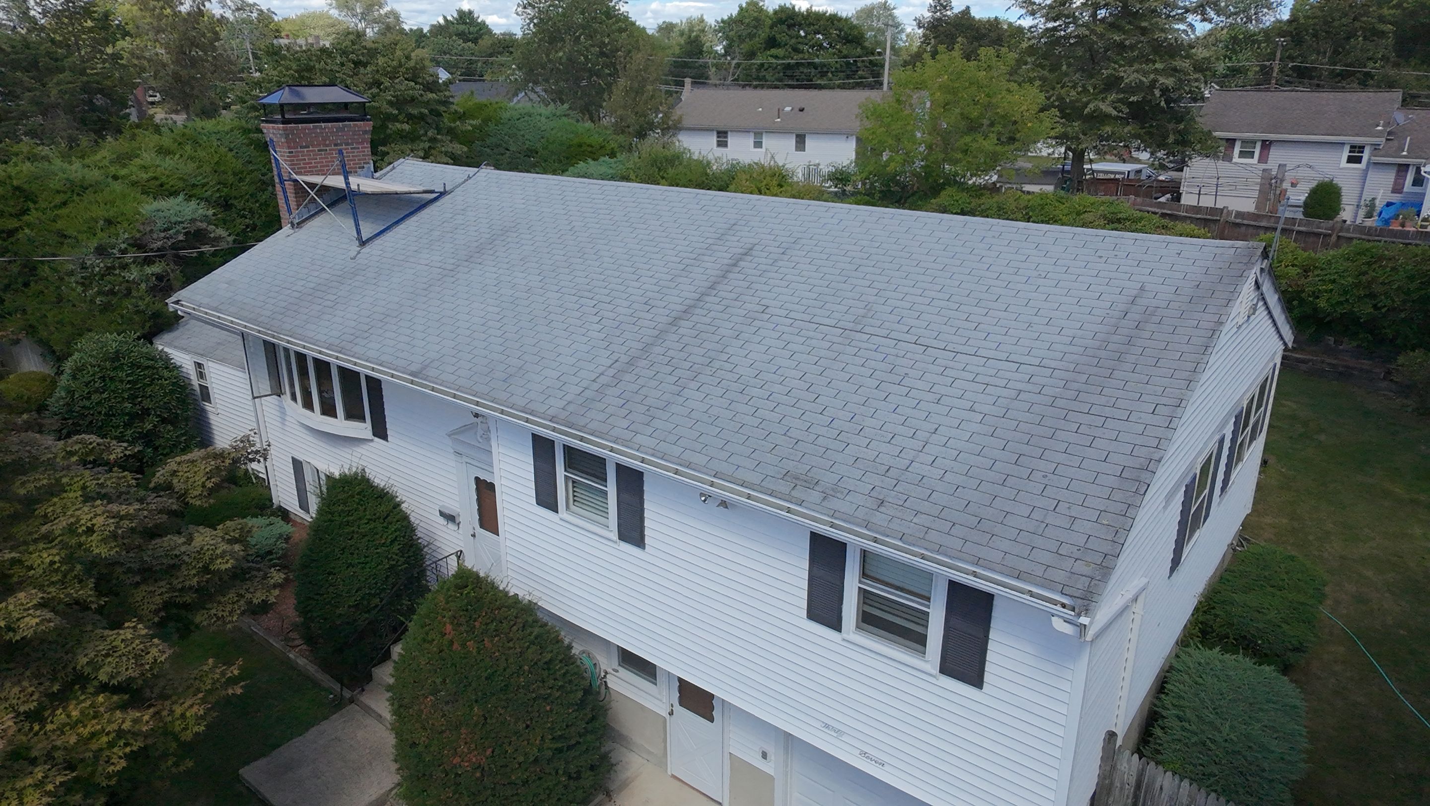 Full Roof Replacement, Rafter Repair & Gutter Upgrade in Norwood, MA – Owens Corning Duration, Onyx Black by JOHNNYS PRO