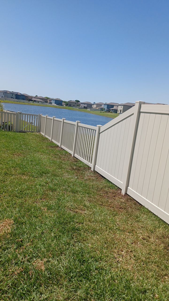 Sun City 6 ft. Tall Tan Vinyl Privacy Fence by Asap fence and gates, LLC