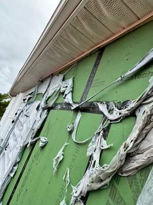 External Fire Damage on Island Home