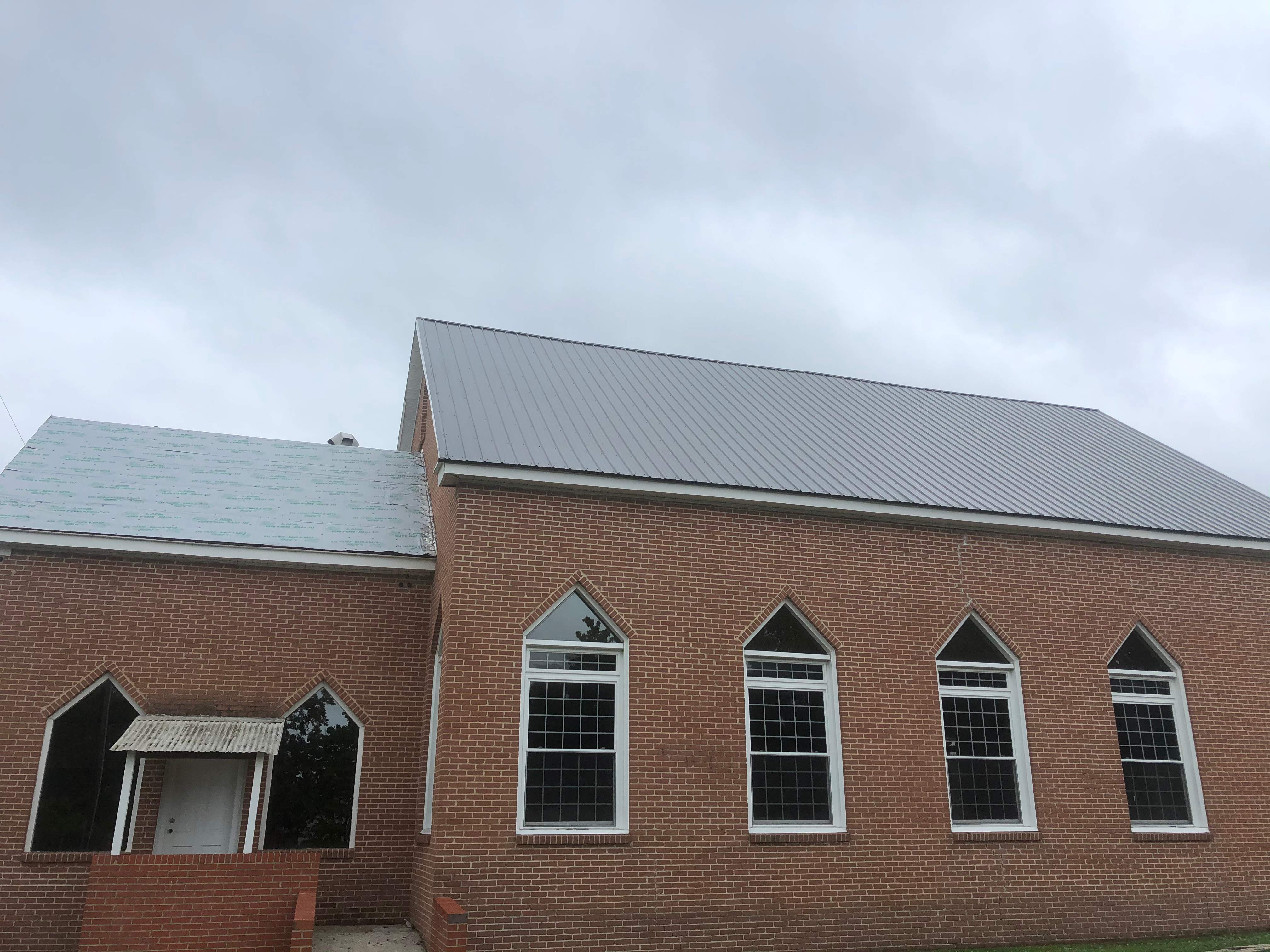 Commercial Roofing Installation - East Laurinburg Baptist Church by American Roofing NC