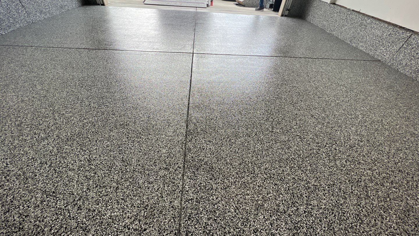 Garage Floor using Domino by Your1DayFloor.com