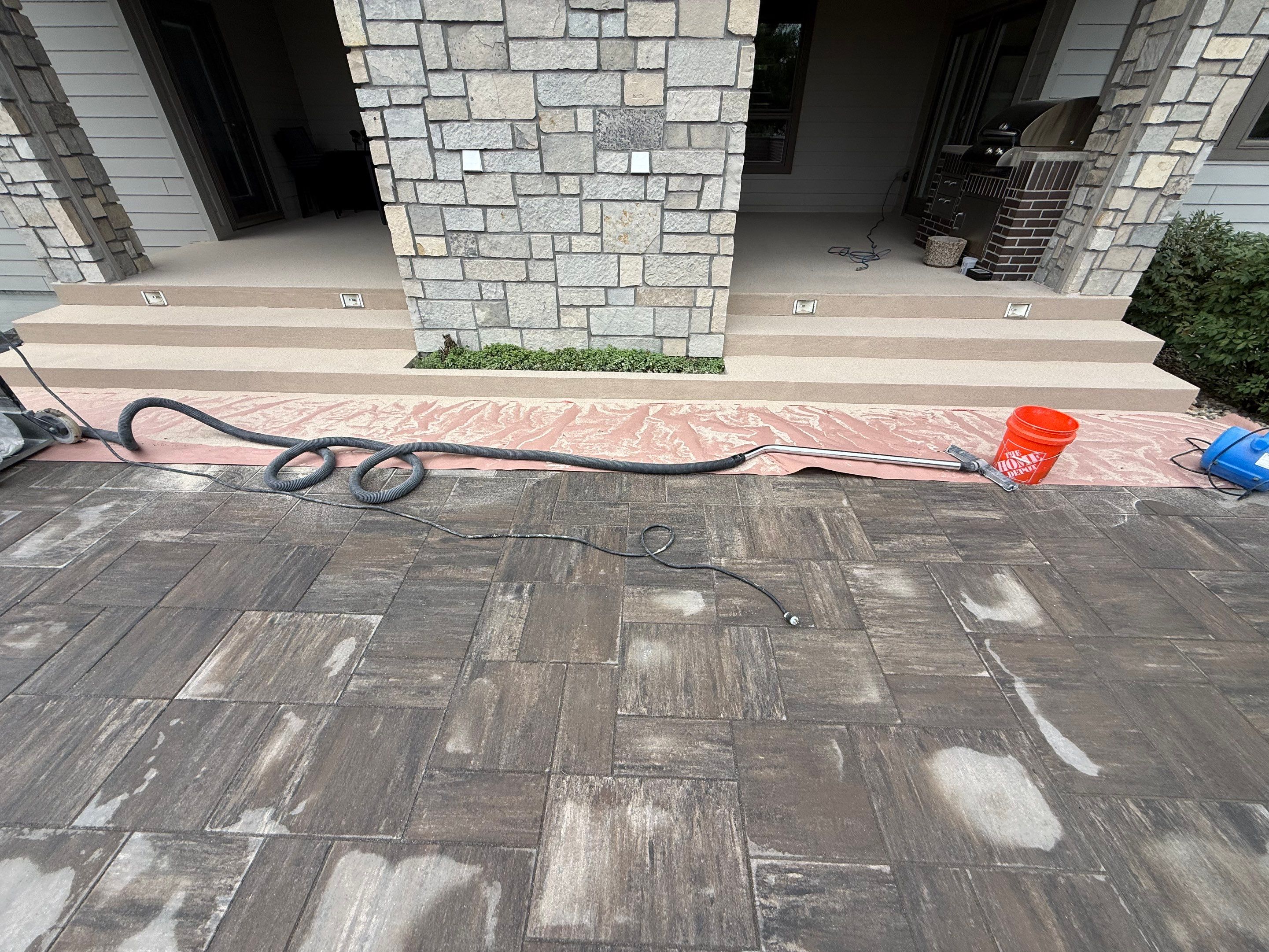 Sioux Falls Patio Concrete Coating and Porch Step Repair by Select Painting, Coatings & Garage Cabinets