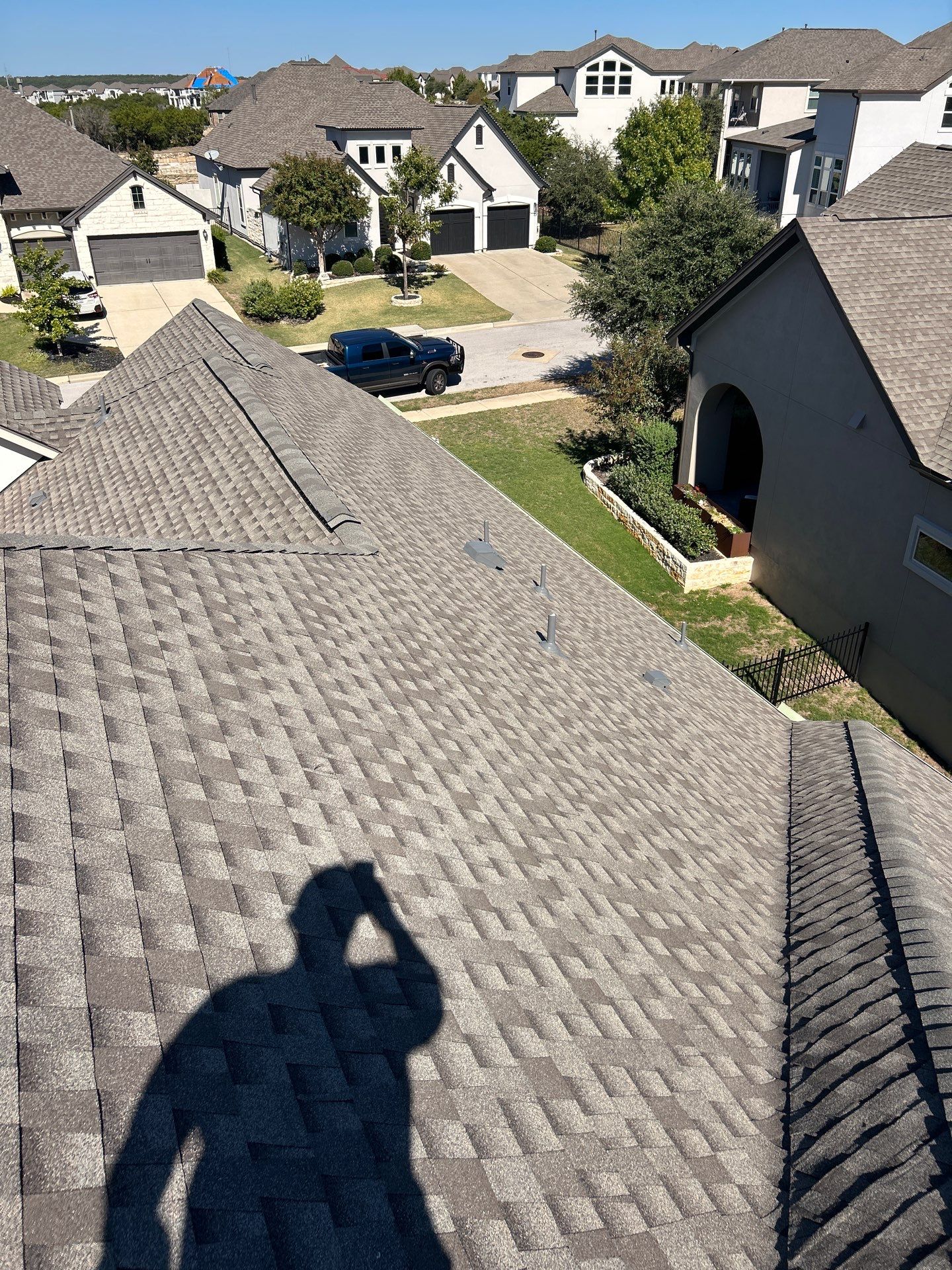 Residential Roof Replacement using GAF - Armorshield ll - Weathered Wood by Action Exteriors Austin