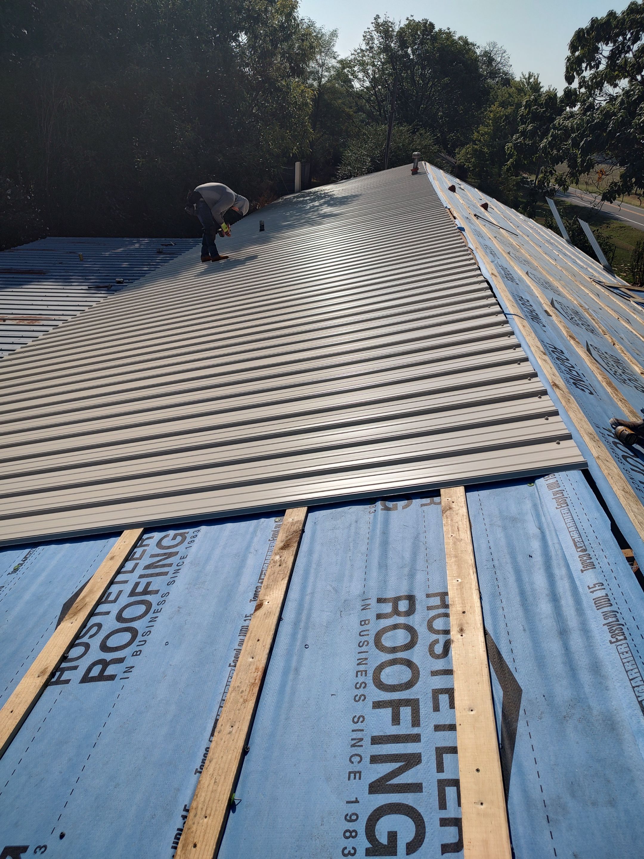 Residential Metal Roof Replacement using Reed's Metals by Hostetler Roofing