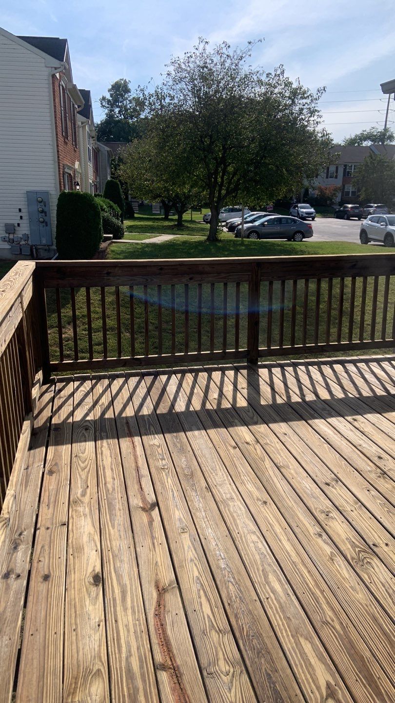 Deck Refinishing using Powerwasher by A1 NERDY HOMES LLC