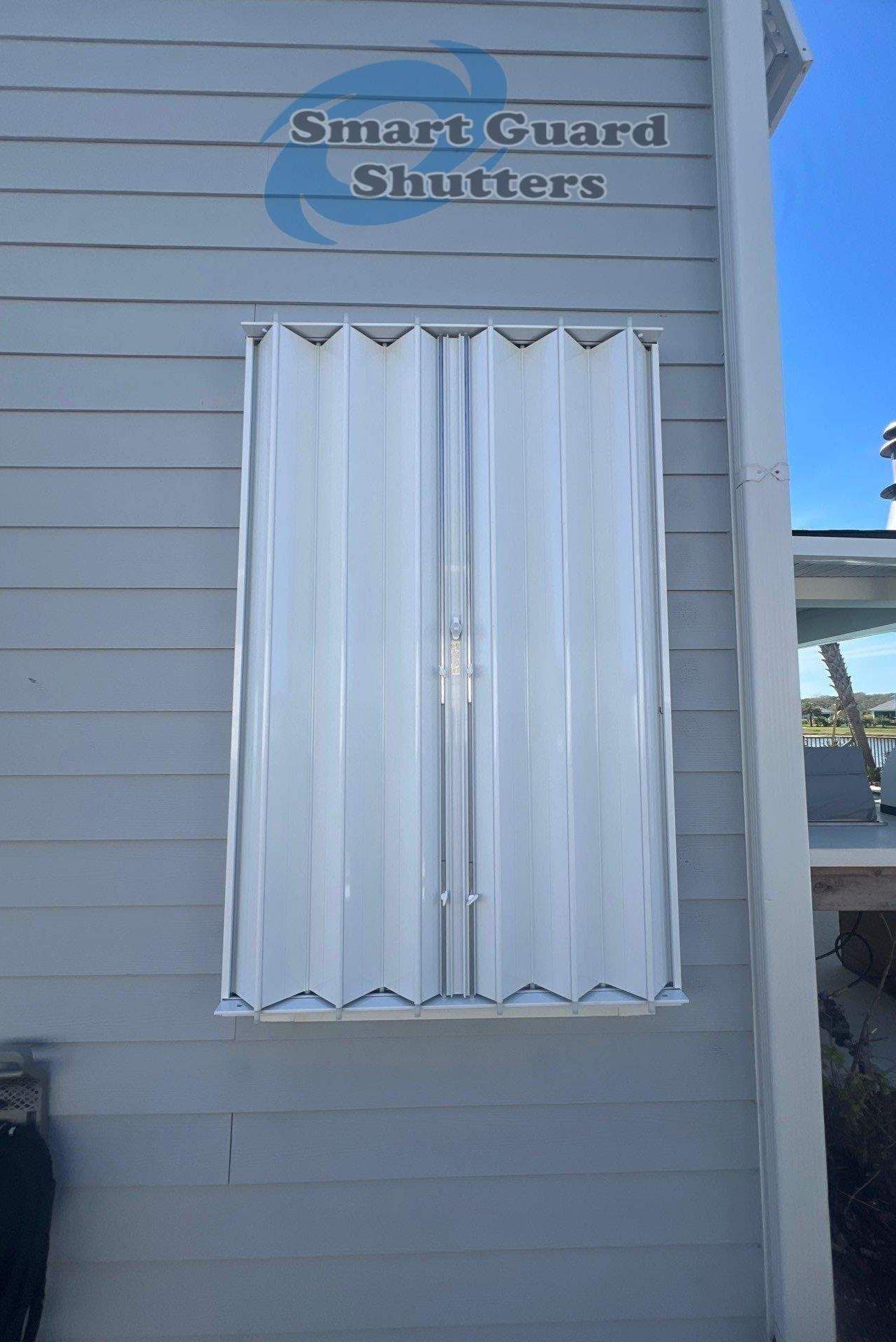 Hurricane Protection in White  by Smart Guard Shutters