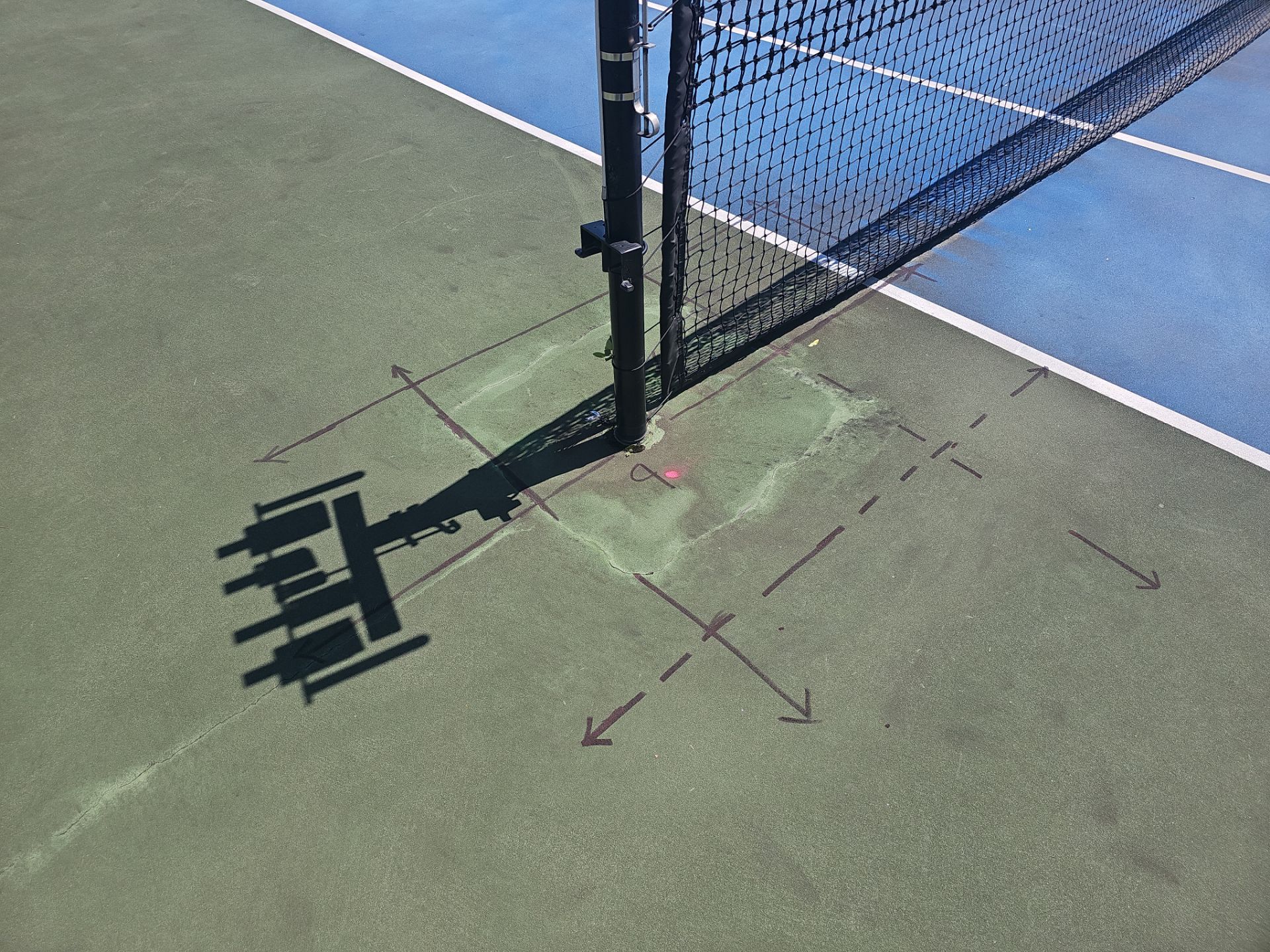 Concrete Assessment Project for Tennis Courts by Alsip Locating Service, LLC