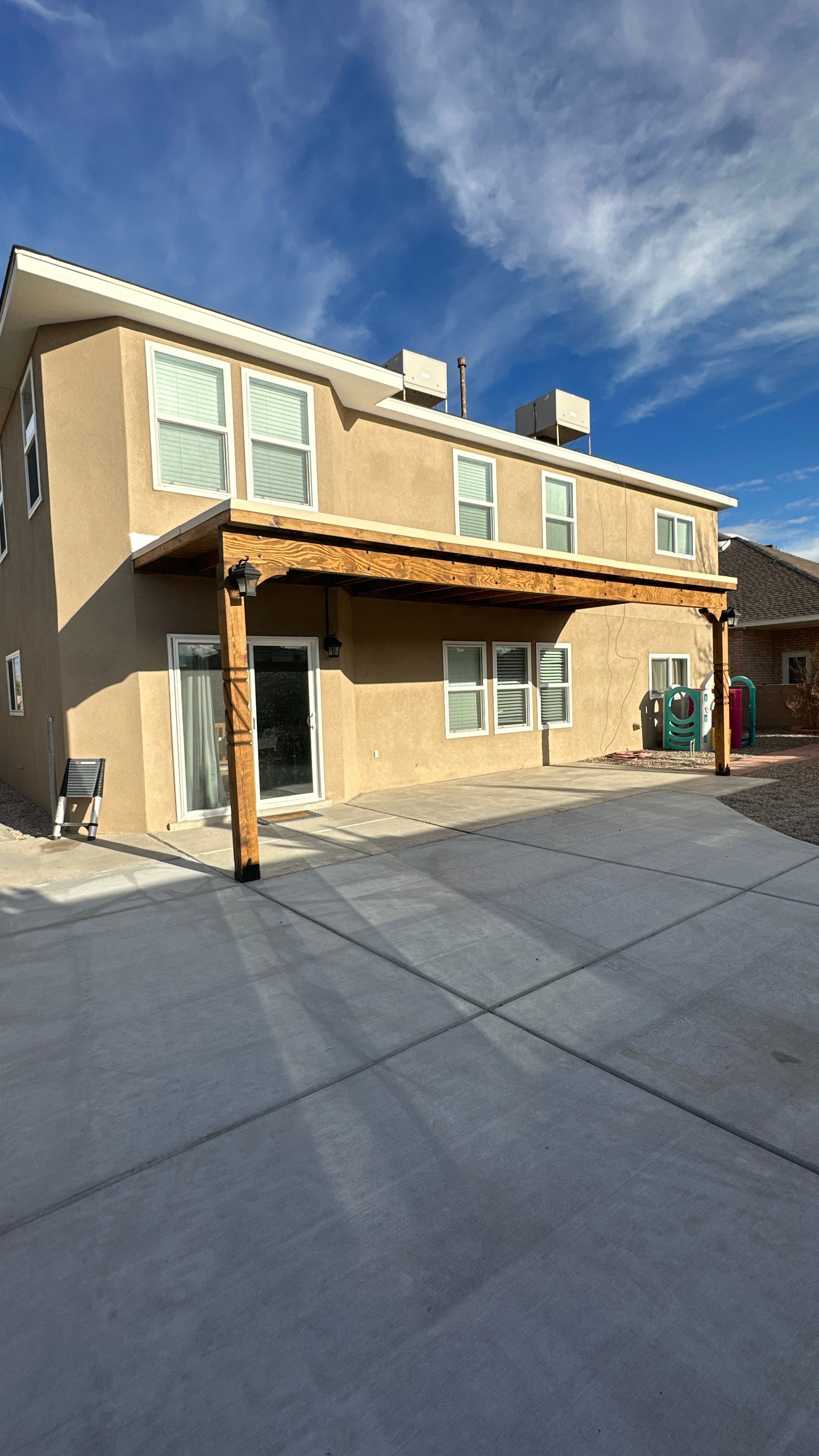 Patio Cover using Carved Douglas Fur by Rio Grande Building & Storage