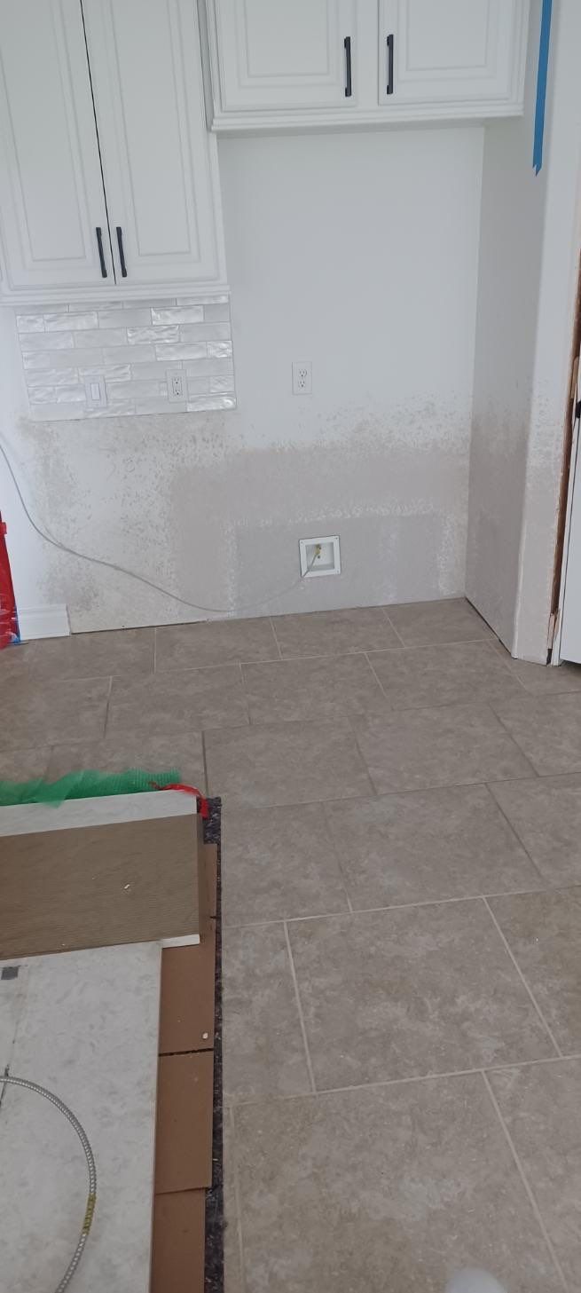 Kitchen Remodel using Water mitigation equipment by L&T General Contractors and Restoration INC