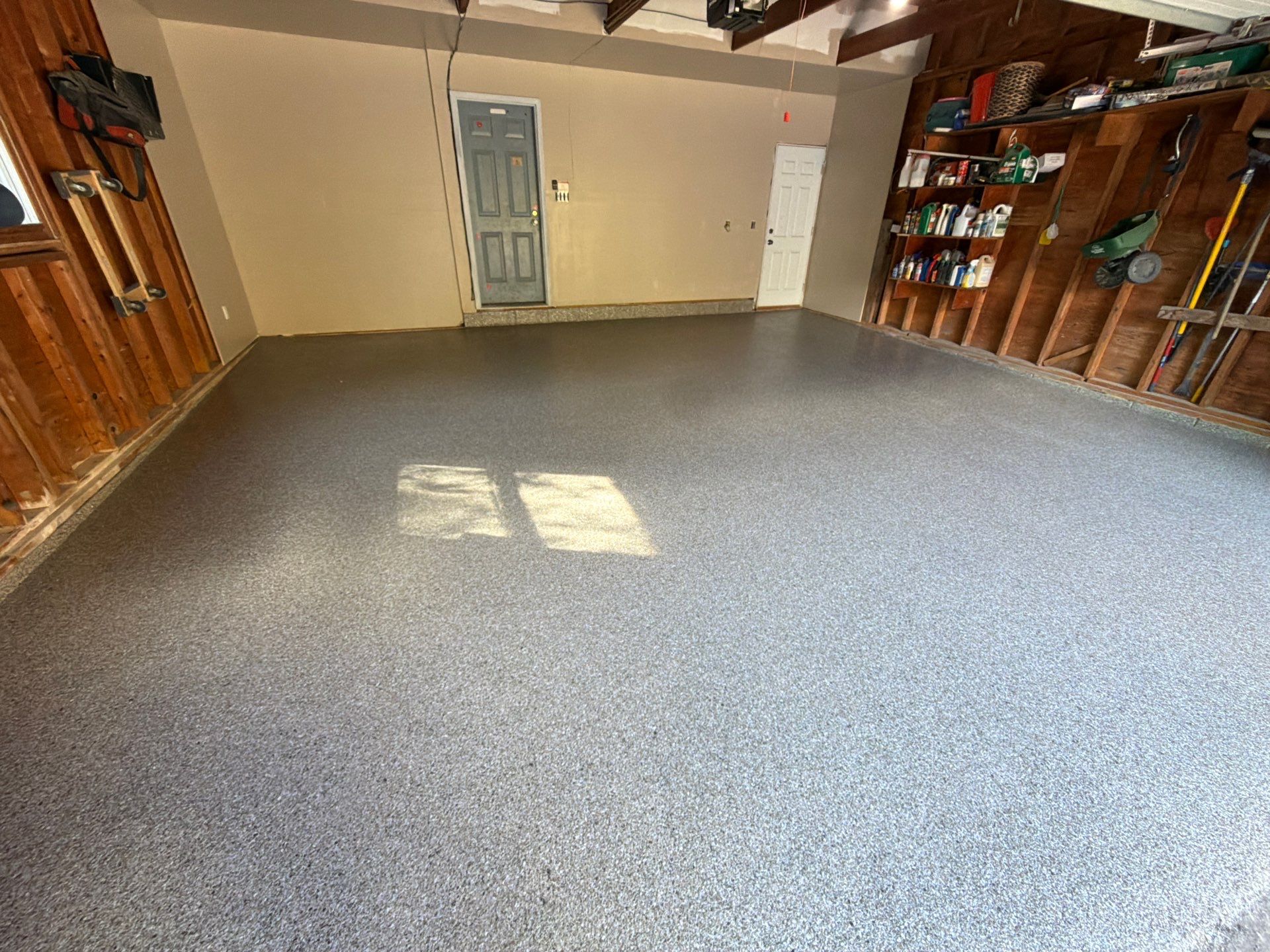 Vintage Shalestone Garage Coating by NG Masonry & Construction LLC