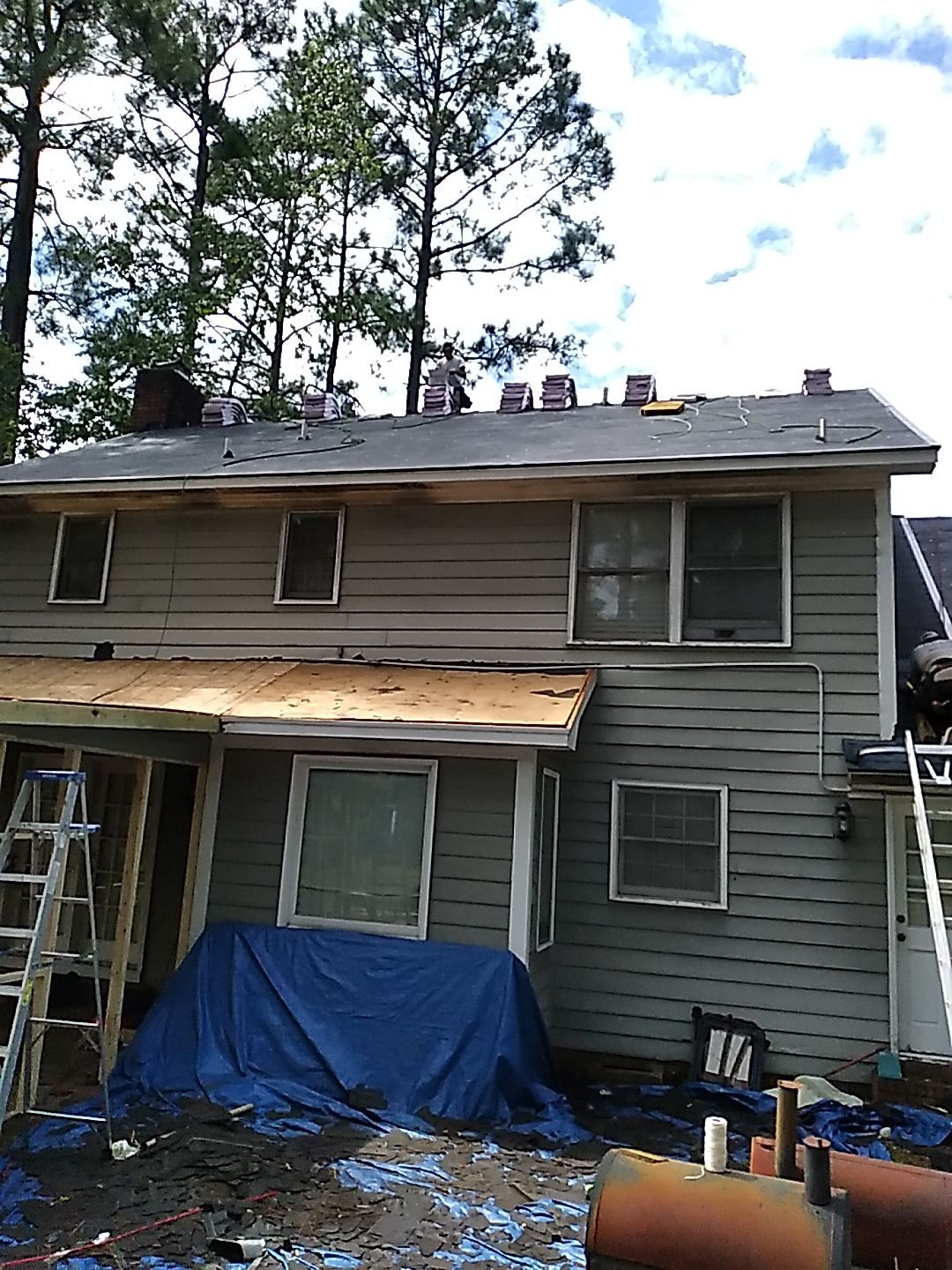 Residential Roofing and Porch Rebuild using Owens Corning Duration Shingles by Indigo State Roofing