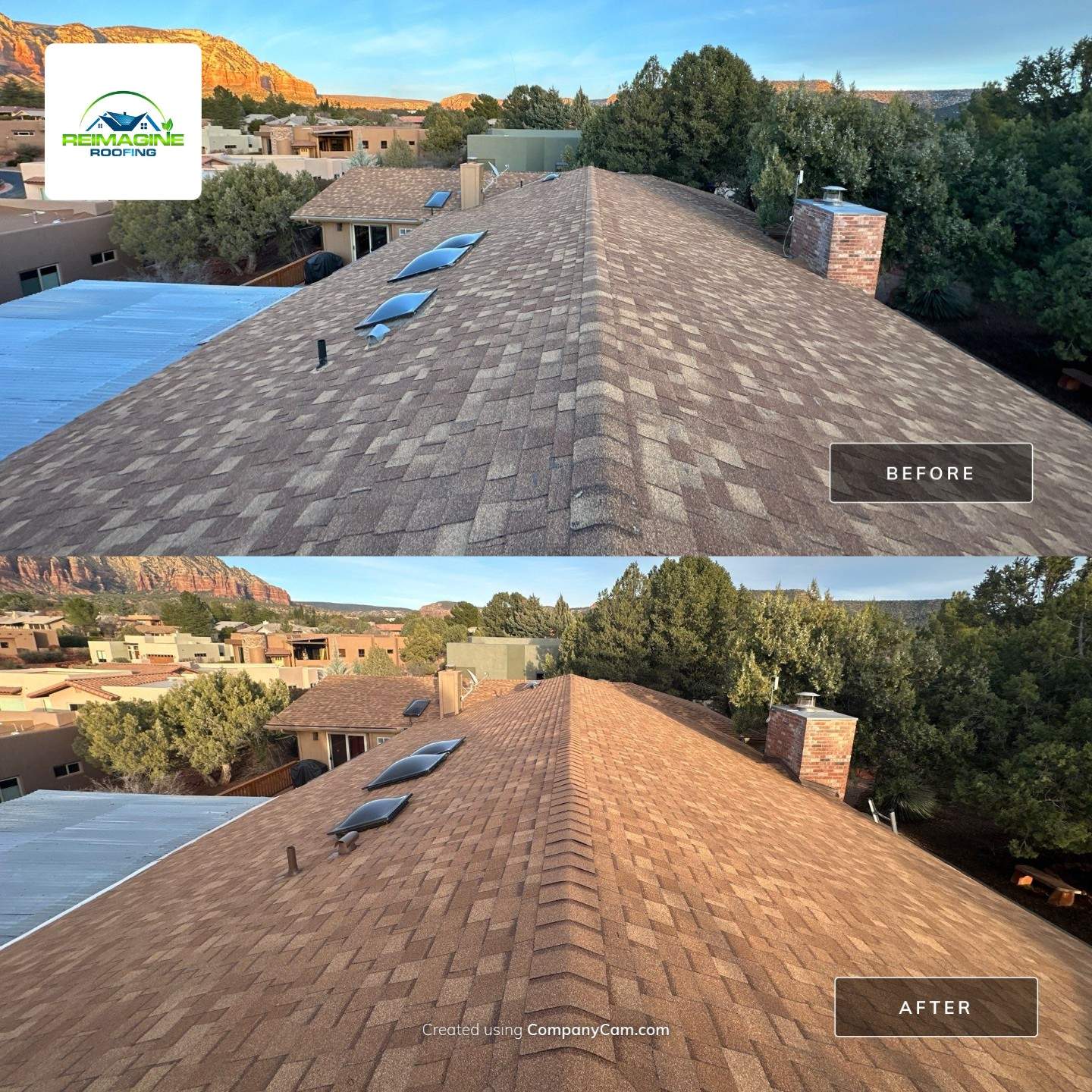 Desert Tan Shingles by Reimagine Roofing