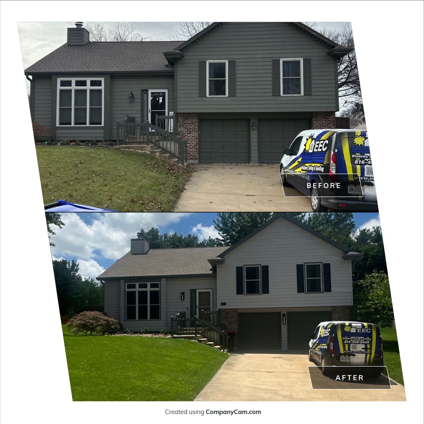 Whole-Home Craneboard Siding Replacement and Exterior Renovation in Shawnee by EEC Windows, Siding & Roofing