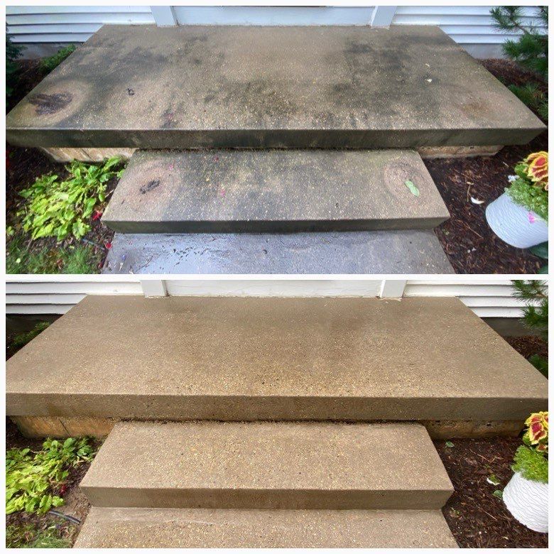 House wash and concrete cleaning by Shulla Exterior Cleaning