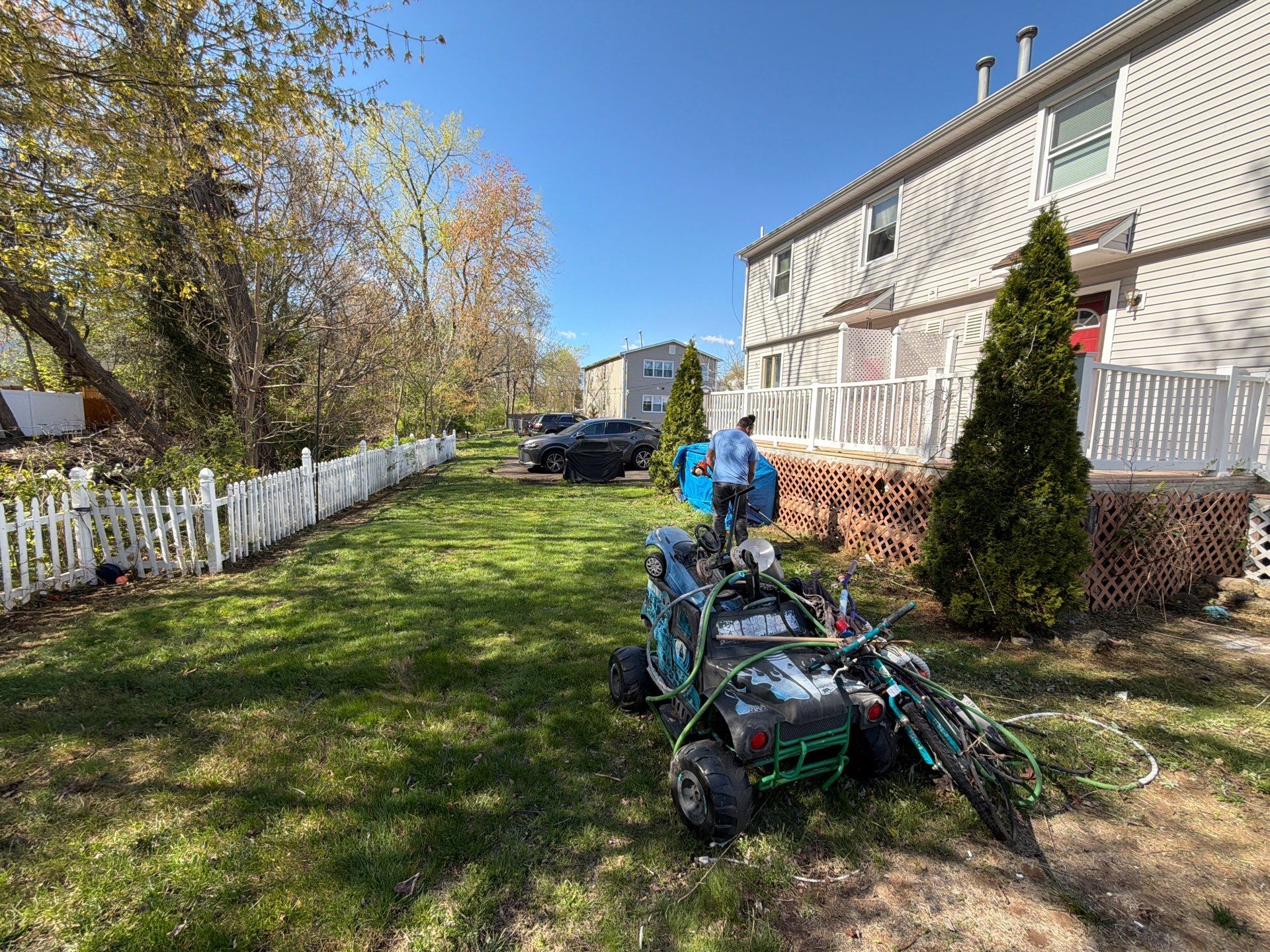 Residential Landscape Refresh and Stone Paver Bed Edging in Woodbridge by Diamond Image LLC