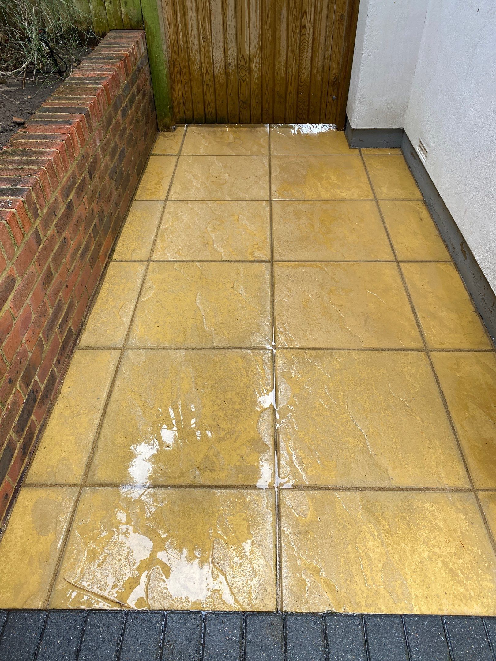 Driveway - Patio - Render Clean using honda 21 ltr/min by Ges Exterior Cleaning ltd