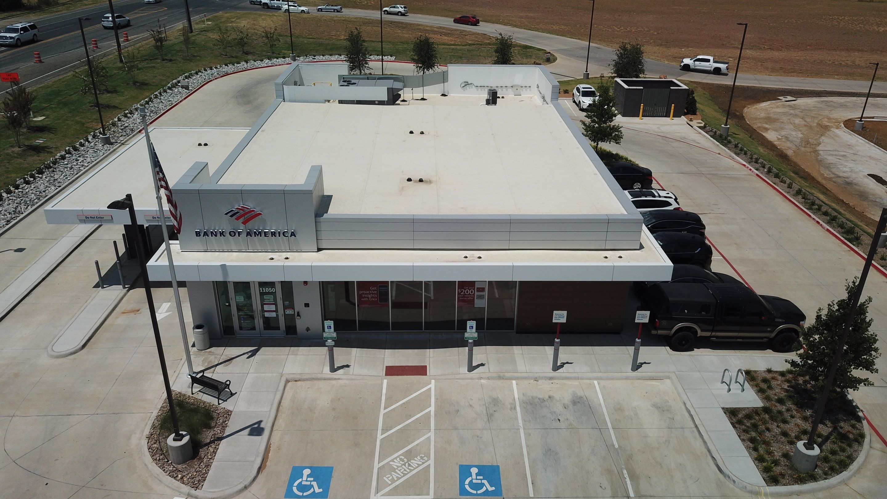Bank of America - Commercial Roofing Installation using GAF Everguard TPO by Roof Experts