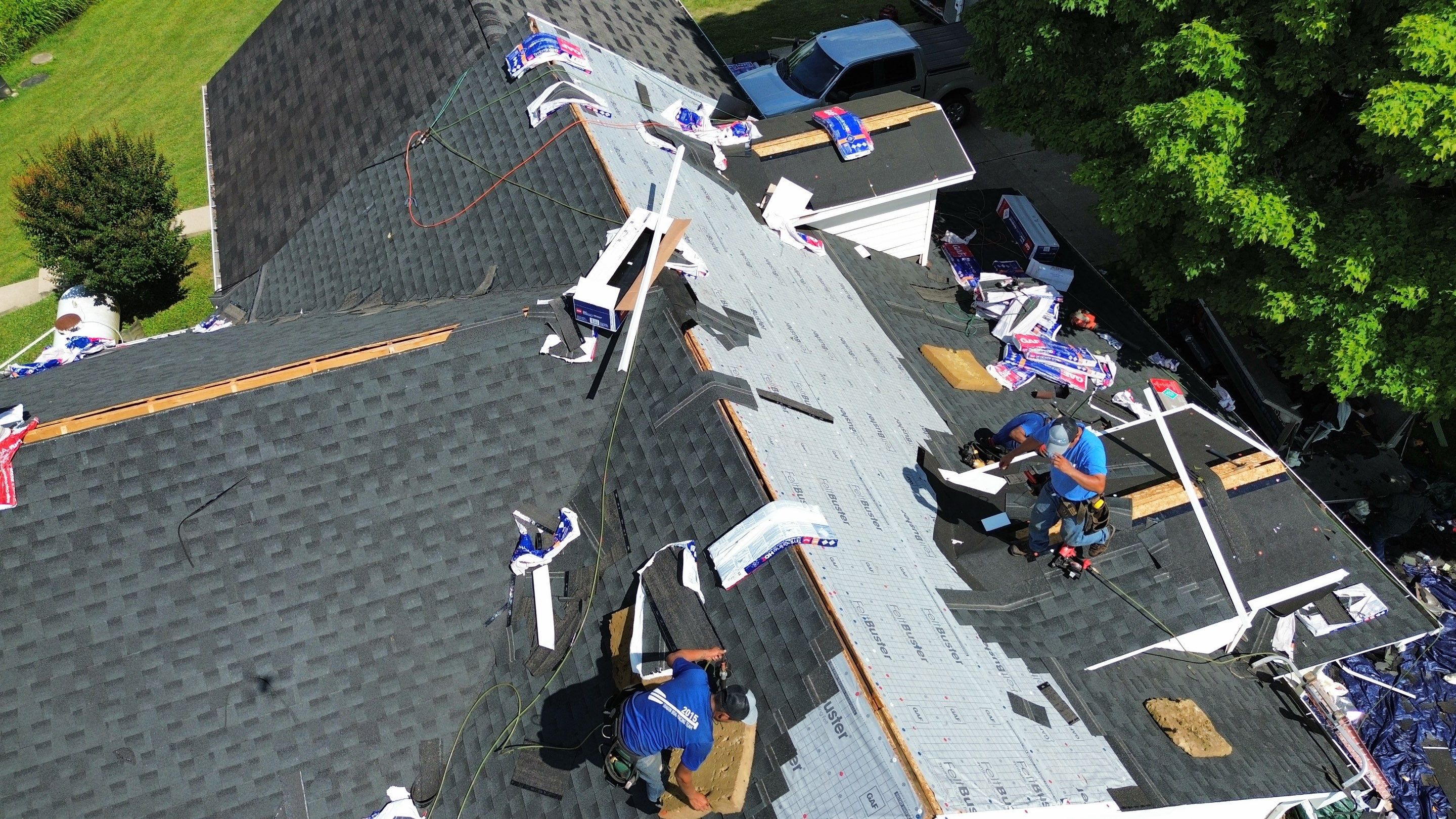 Residential Roofing Installation using Timberline HDZ Shingles - Charcoal by RoofX 