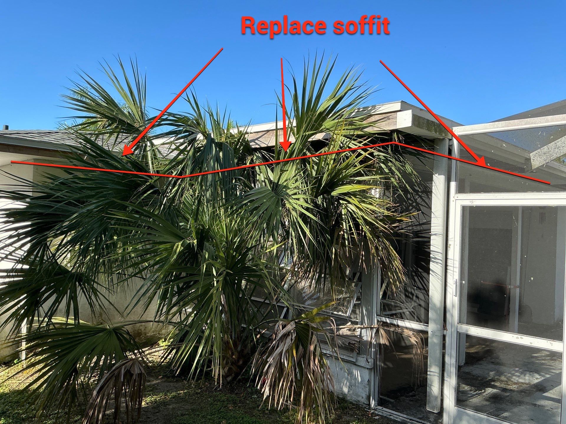 Replace soffit in Sarasota FL by Gutter Professors